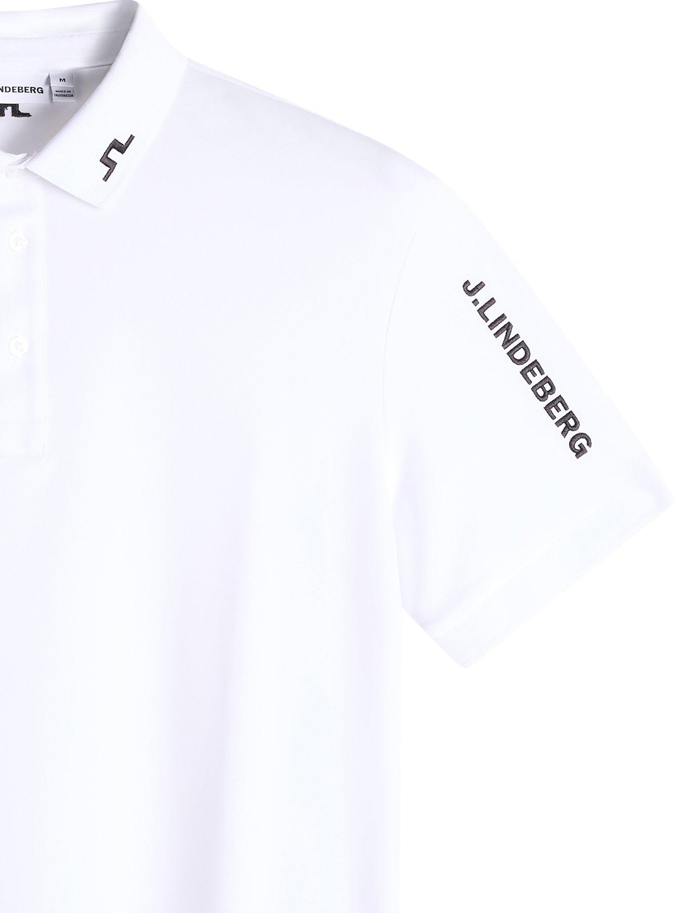 Image 6 of 6 of J LINDEBERG Mens Golf Tour Tech Polo - White