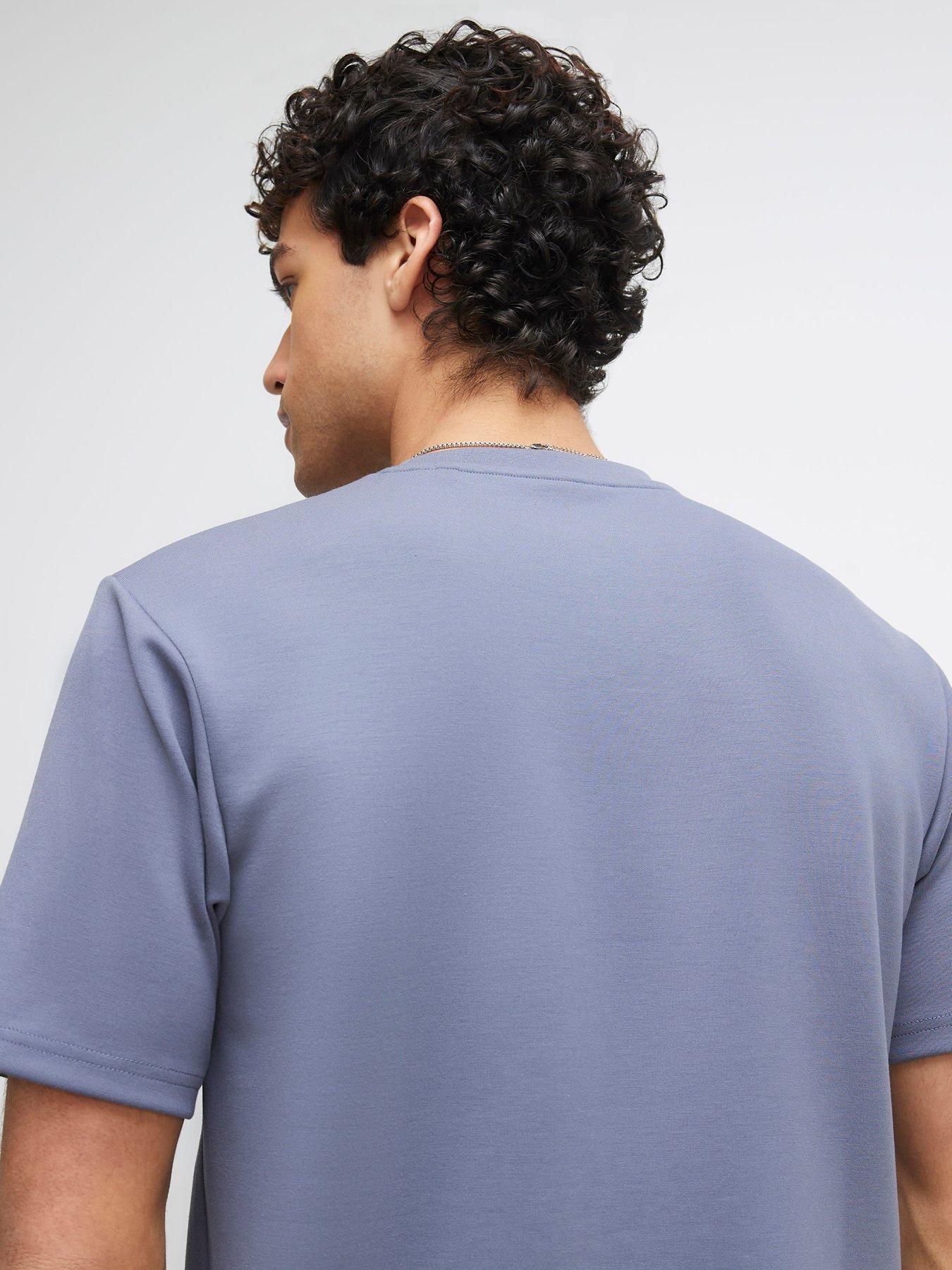 river-island-short-sleeve-slim-bonded-interlock-t-shirt-bluestillFront