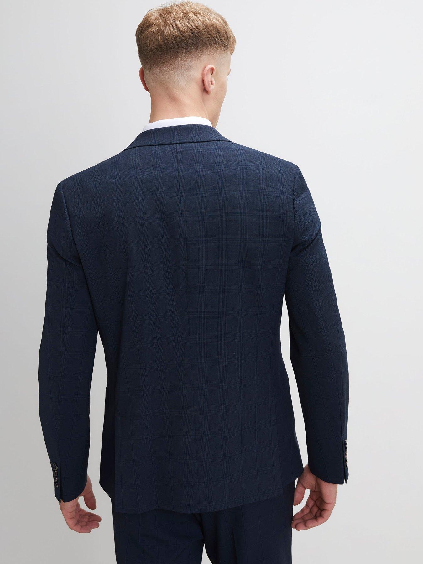 Image 2 of 4 of River Island River Island Check Slim Suit Jacket