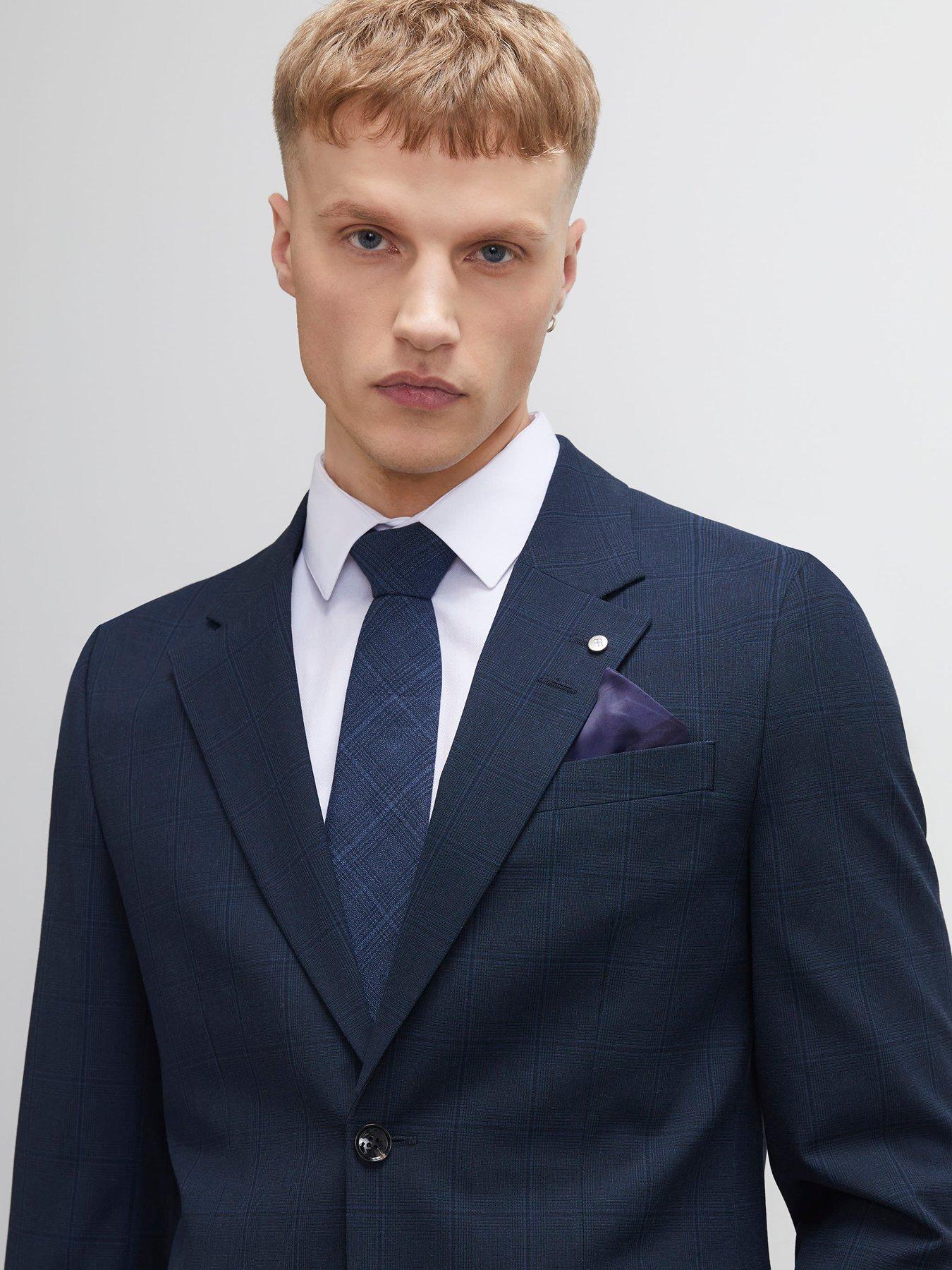 Image 4 of 4 of River Island River Island Check Slim Suit Jacket