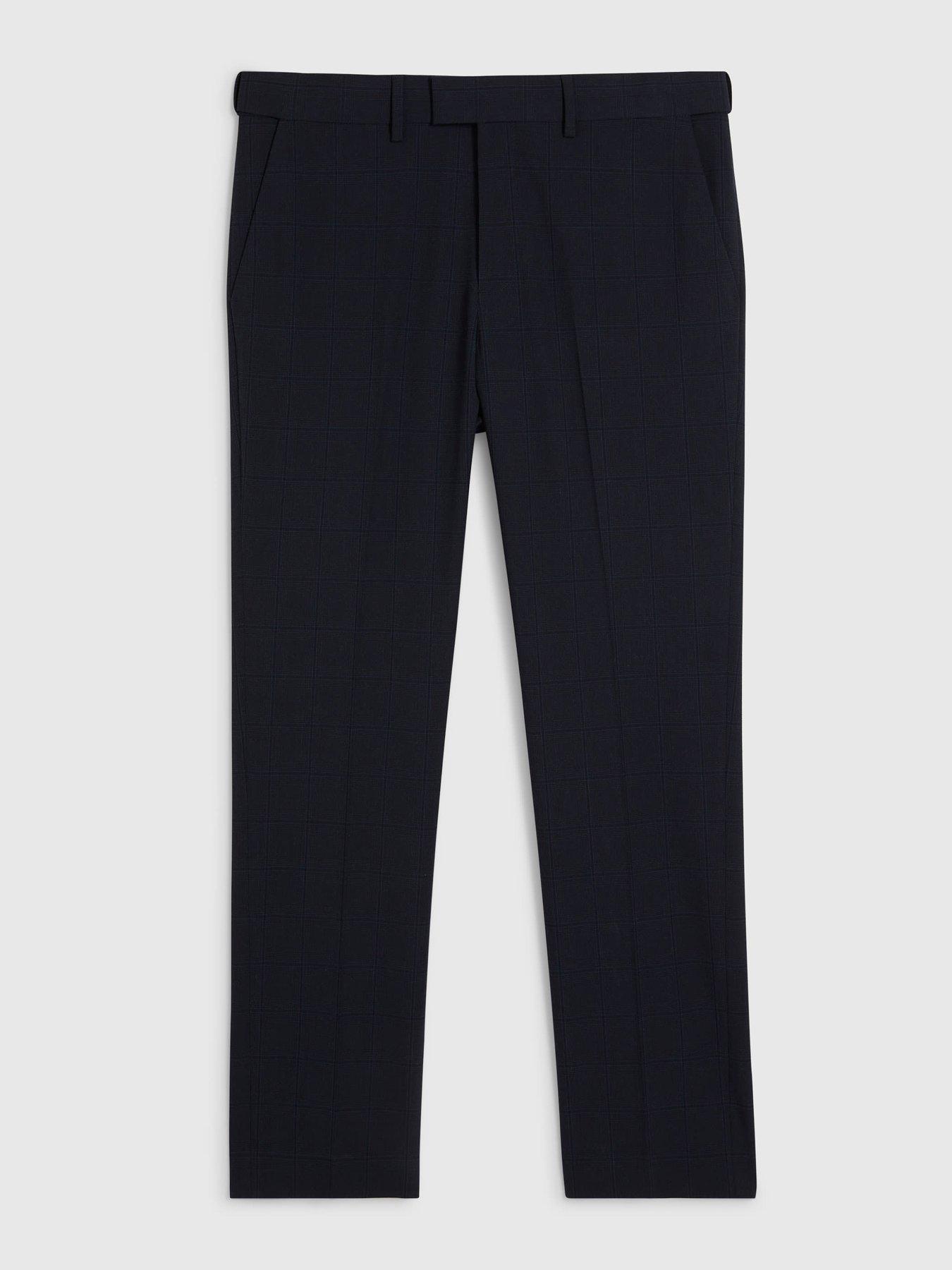 Image 5 of 6 of River Island Check Slim Trouser - Navy