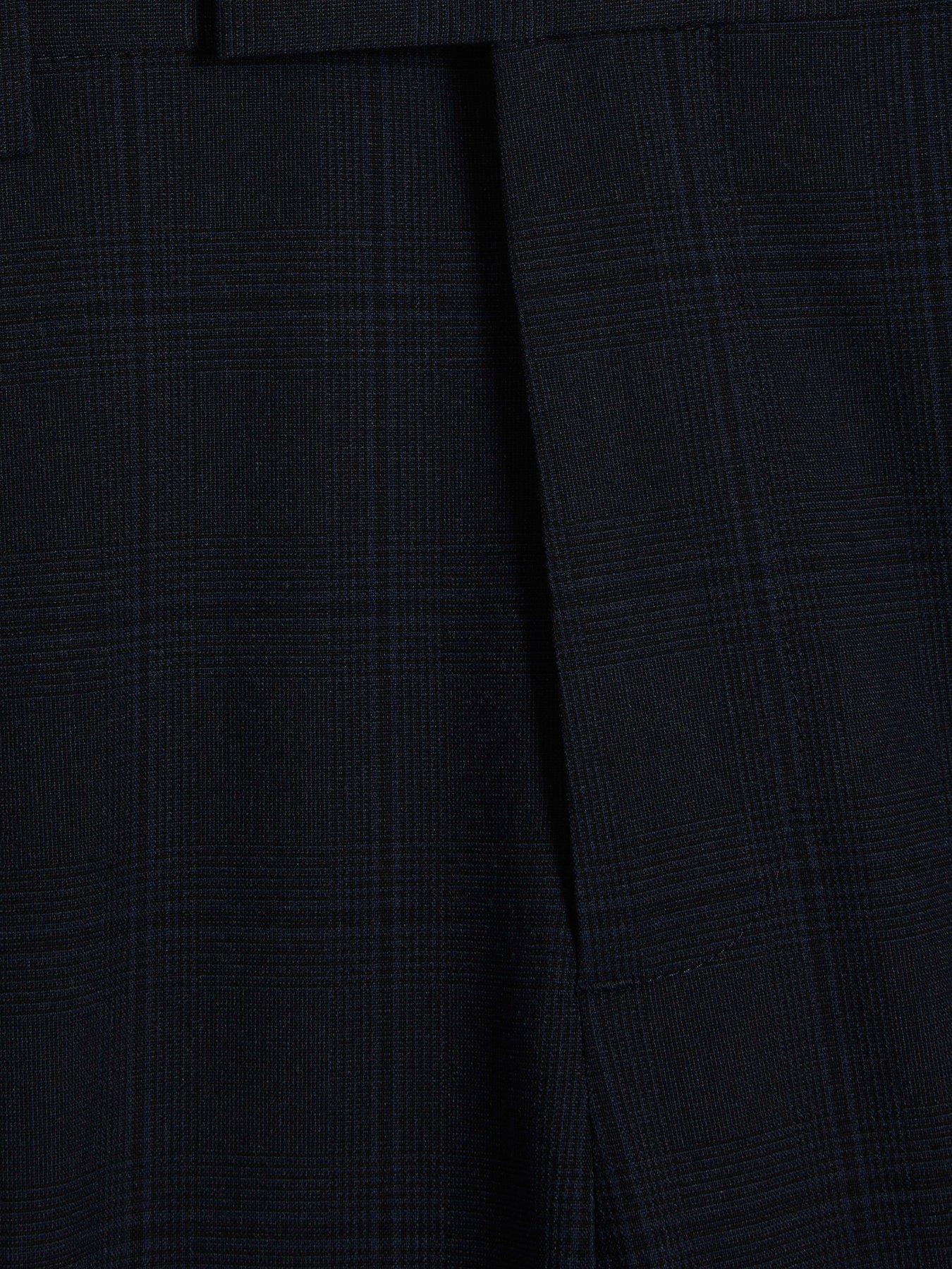 Image 6 of 6 of River Island Check Slim Trouser - Navy