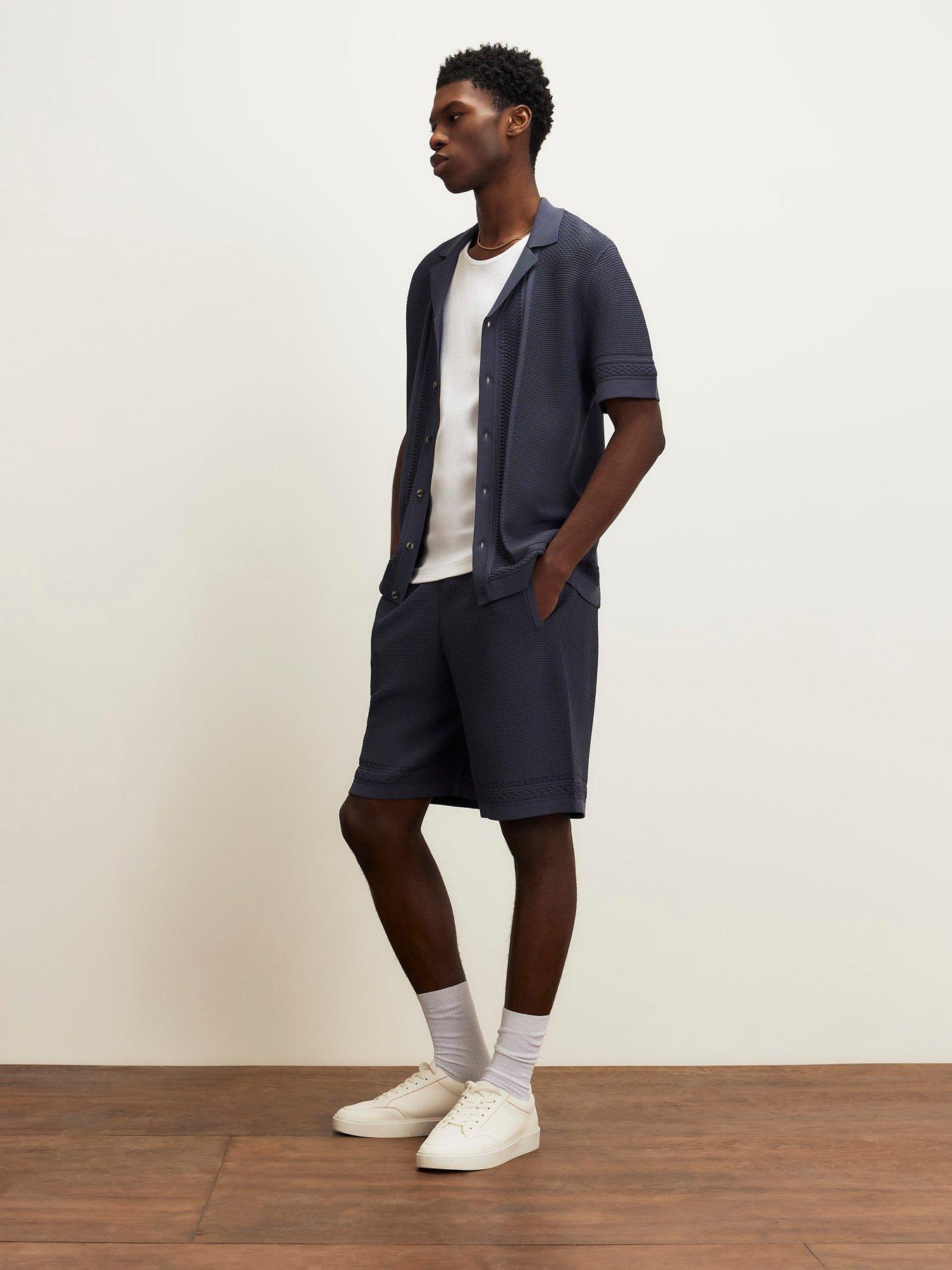 River Island Knitted Shorts - Dark Blue