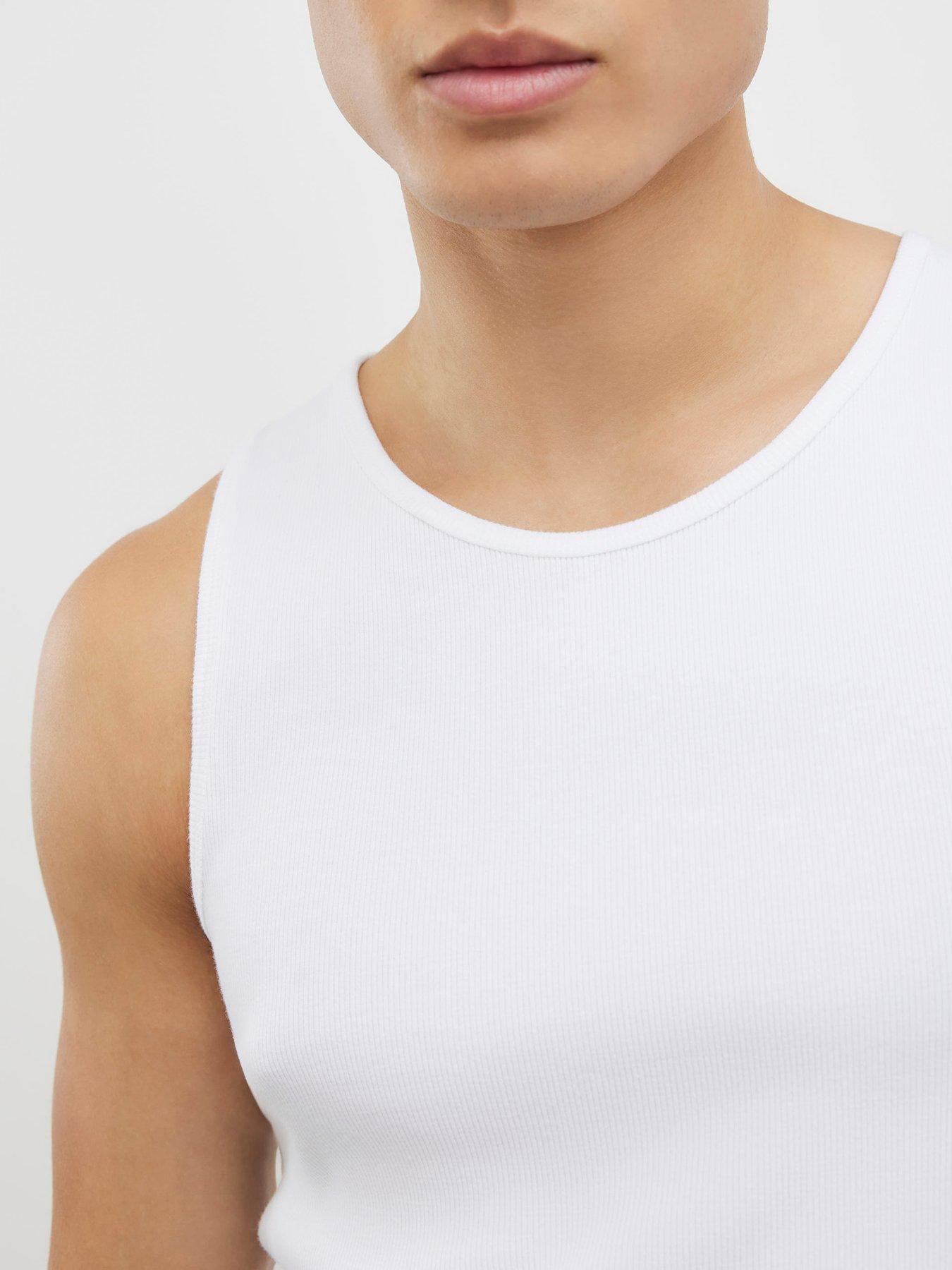 river-island-plain-muscle-ribbed-vest-whiteoutfit
