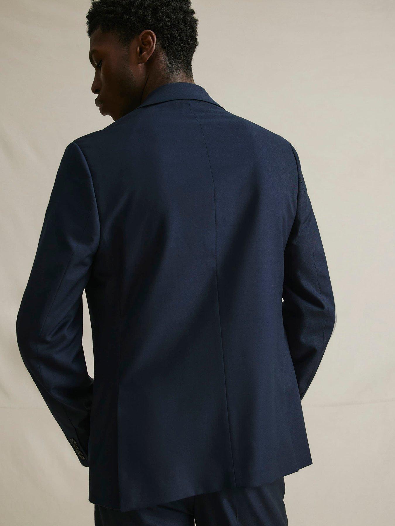 Image 2 of 6 of River Island Buzzy Blue Suit Jacket - Navy