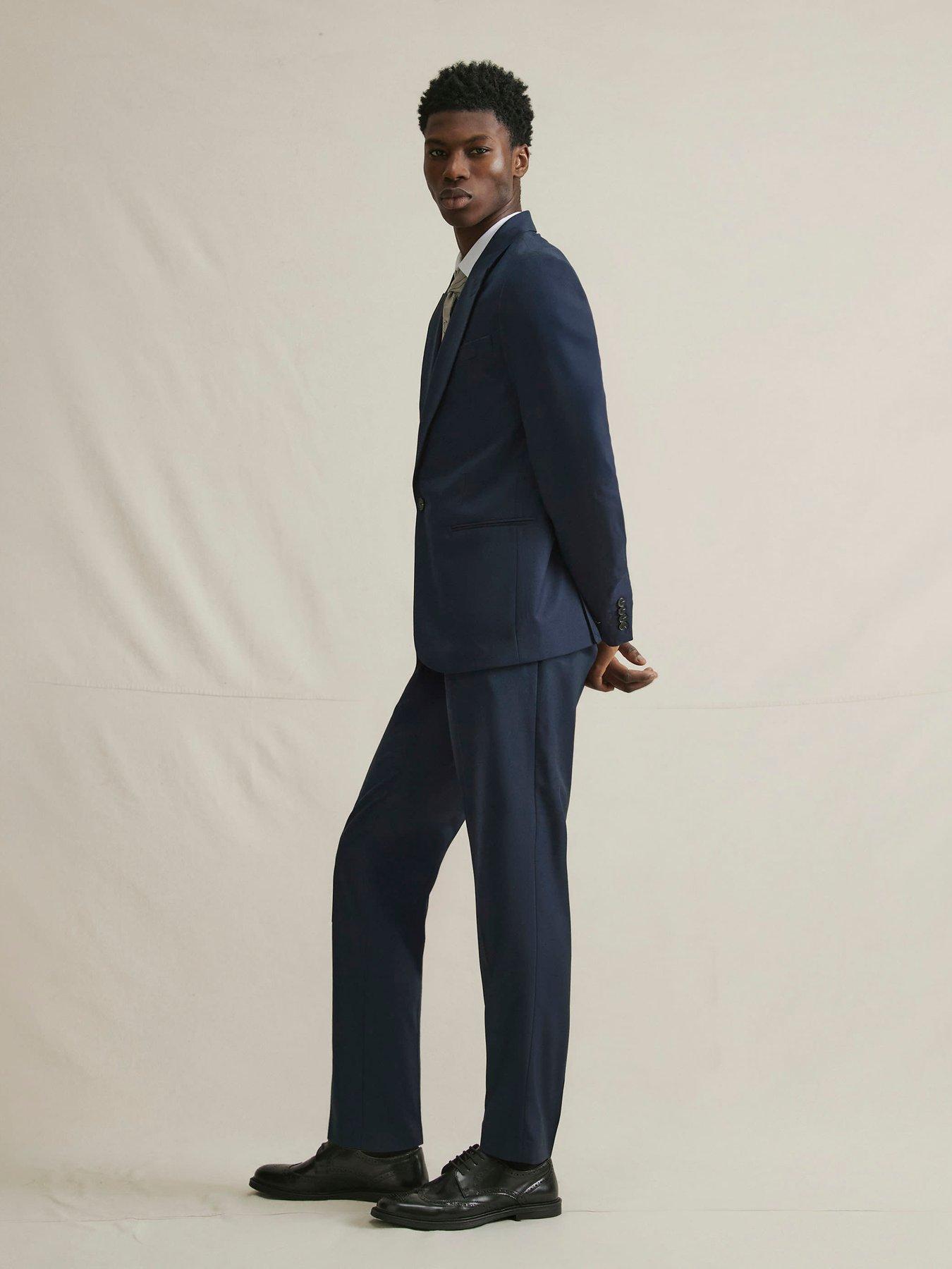 Image 1 of 6 of River Island Buzzy Blue Groom Suit Trouser - Navy