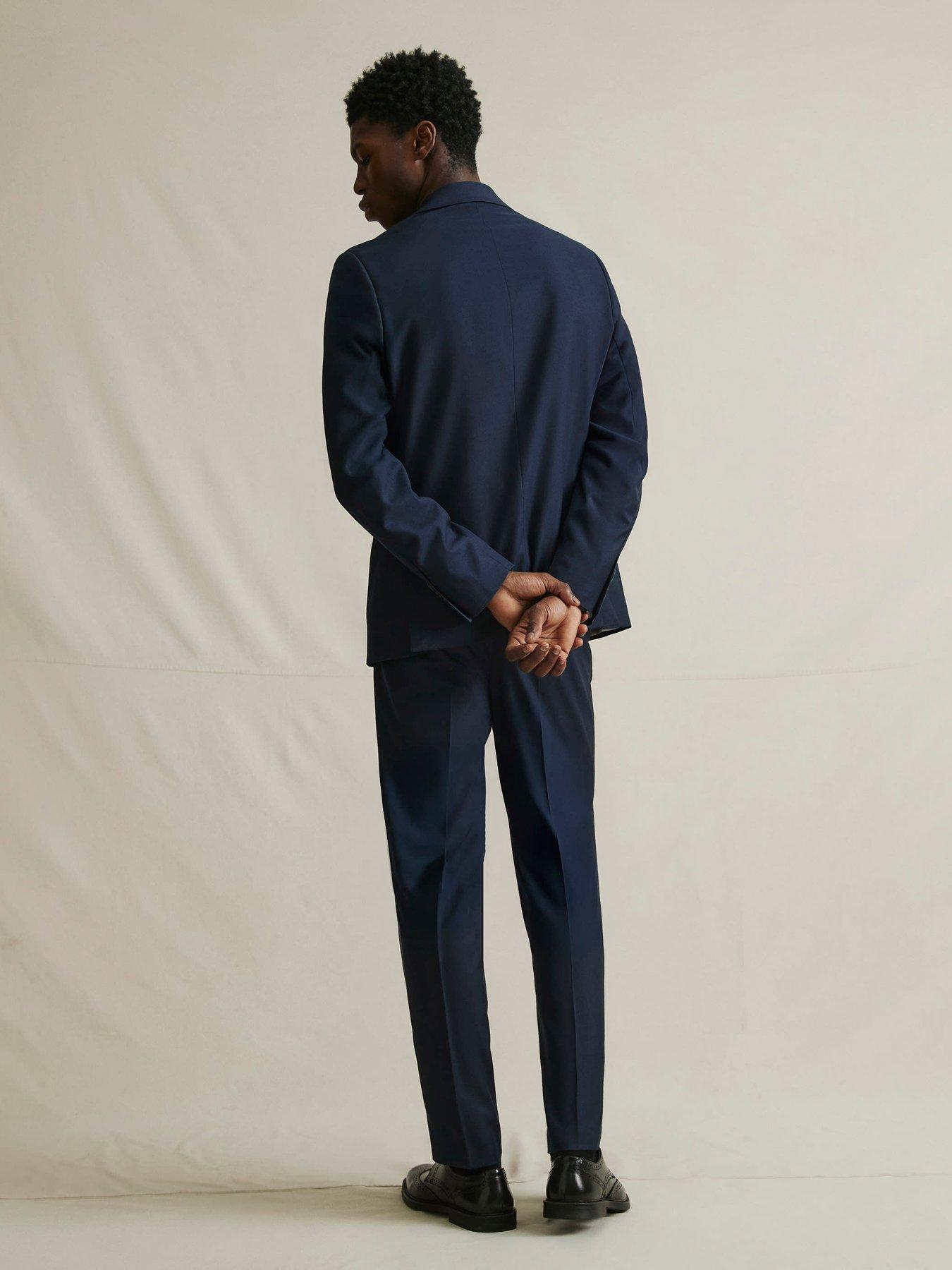 Image 2 of 6 of River Island Buzzy Blue Groom Suit Trouser - Navy