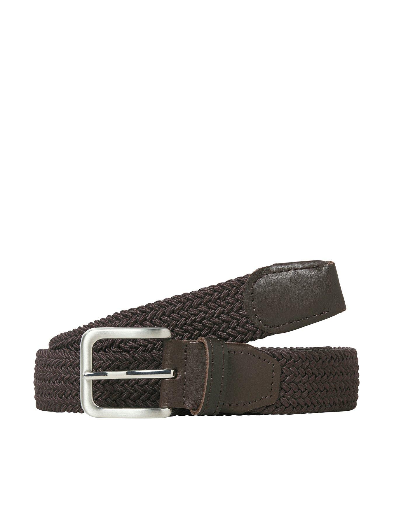 jack-jones-woven-belt-brownfront