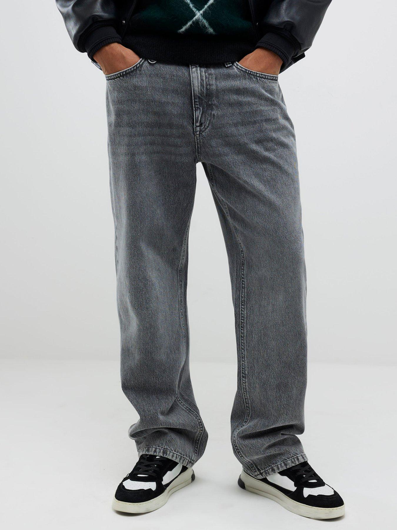 Image 1 of 4 of River Island Loose Fit Jeans - Grey