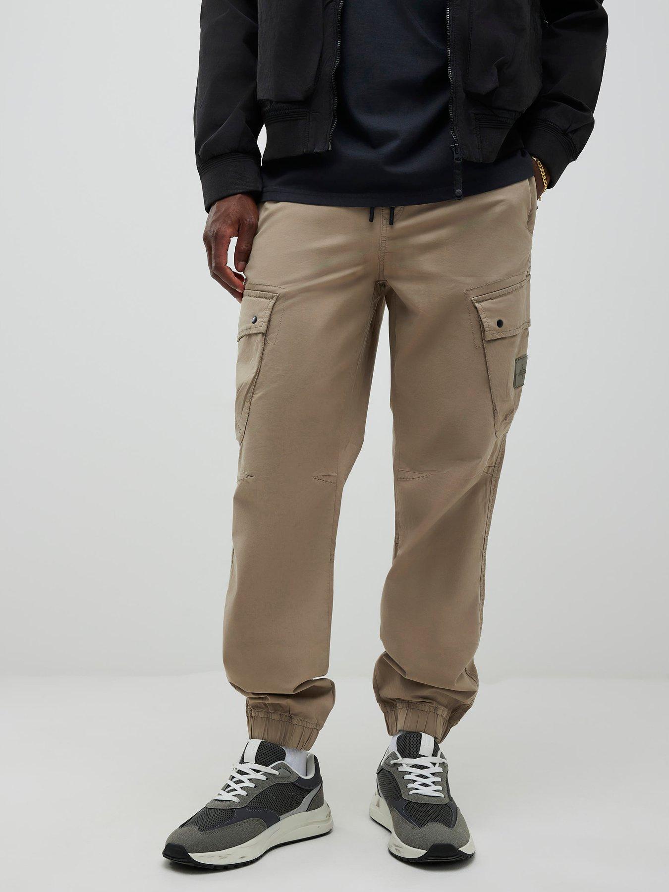 River Island Dixon Regular Cargo Trousers - Grey