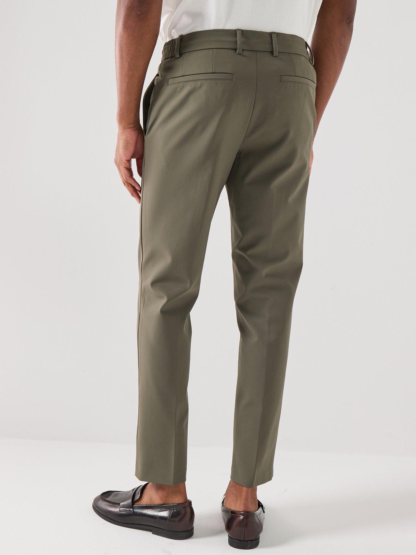 Image 2 of 4 of River Island Tech Comfort Suit Trousers - Green