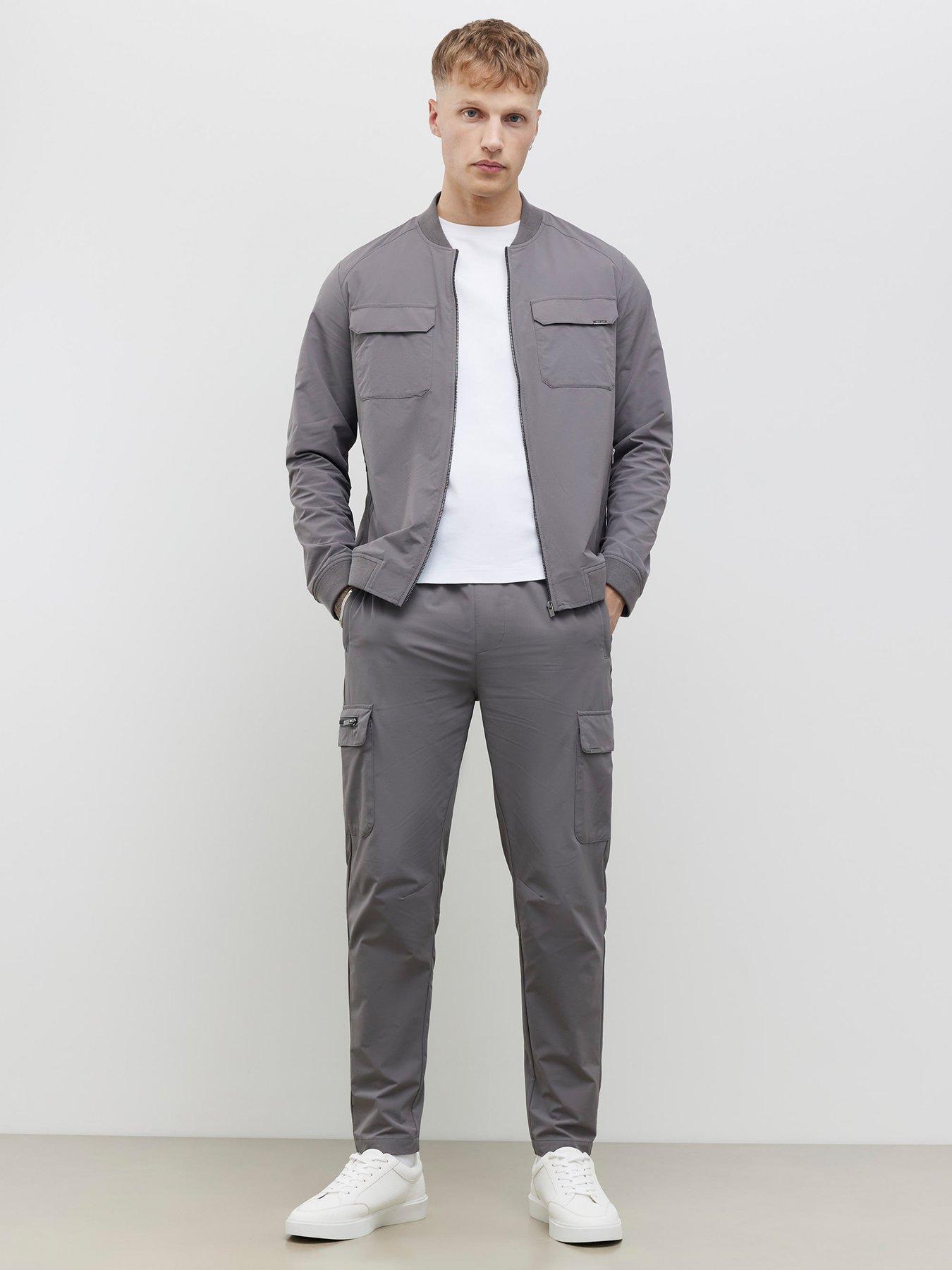 Image 3 of 4 of River Island Defined Muscle Fit Bomber - Grey