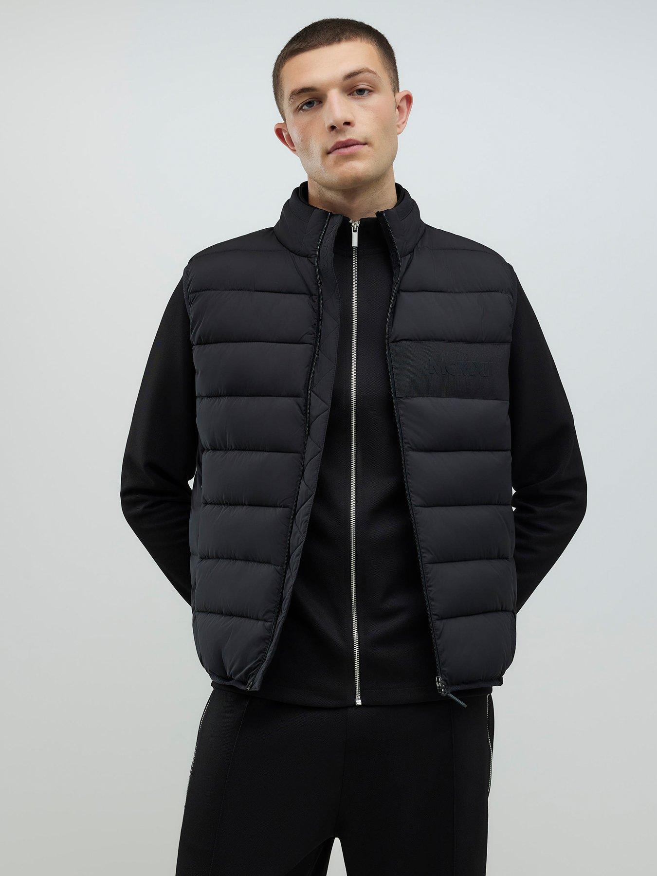 river-island-logo-essential-gilet-black