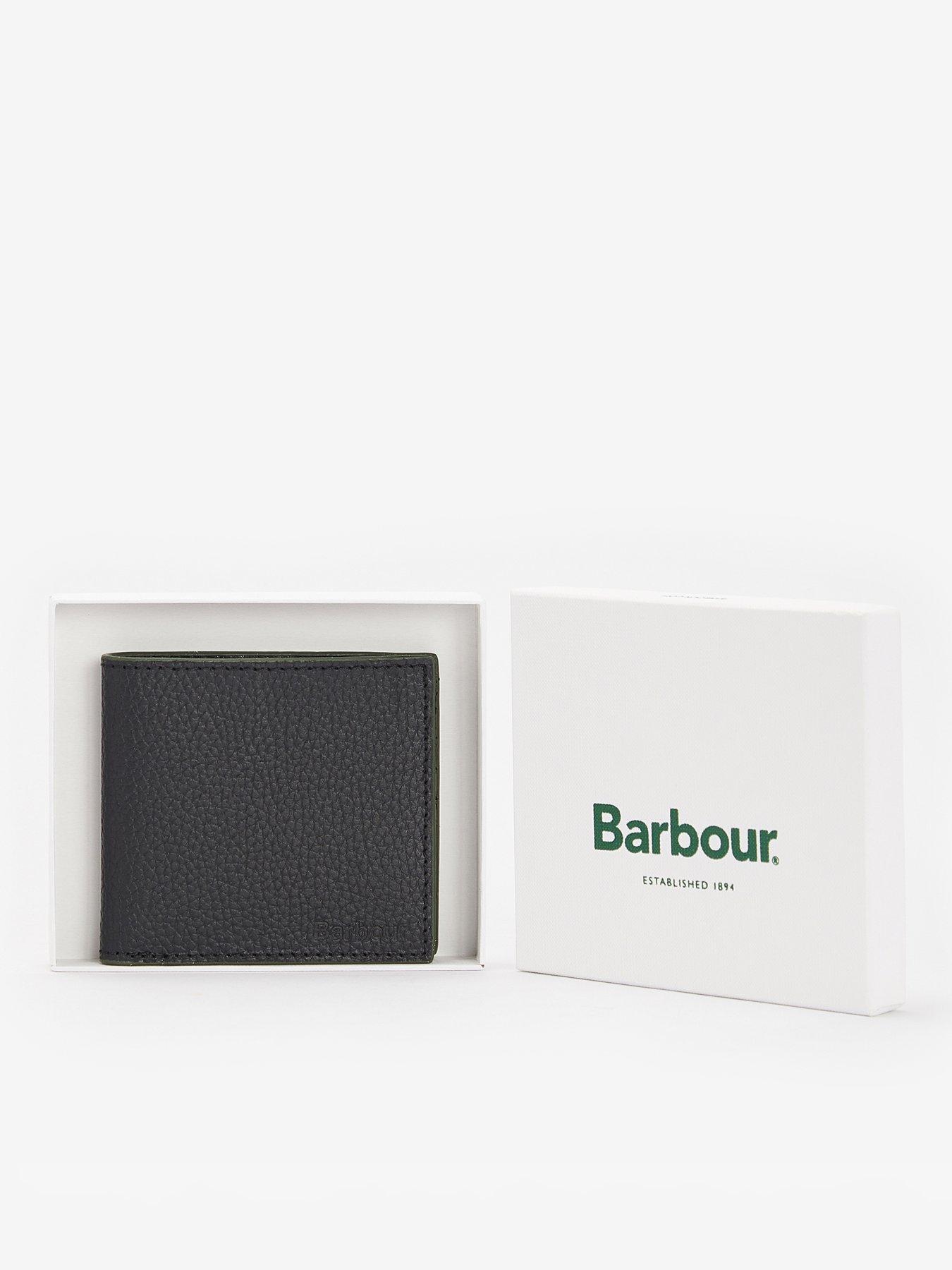 Image 2 of 4 of Barbour Barbour Grain Leather Billfold Wallet - Black
