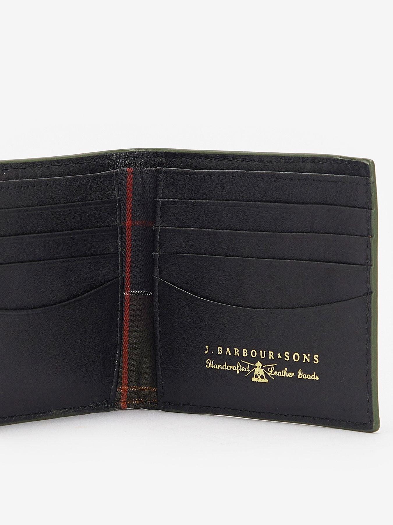 Image 4 of 4 of Barbour Barbour Grain Leather Billfold Wallet - Black