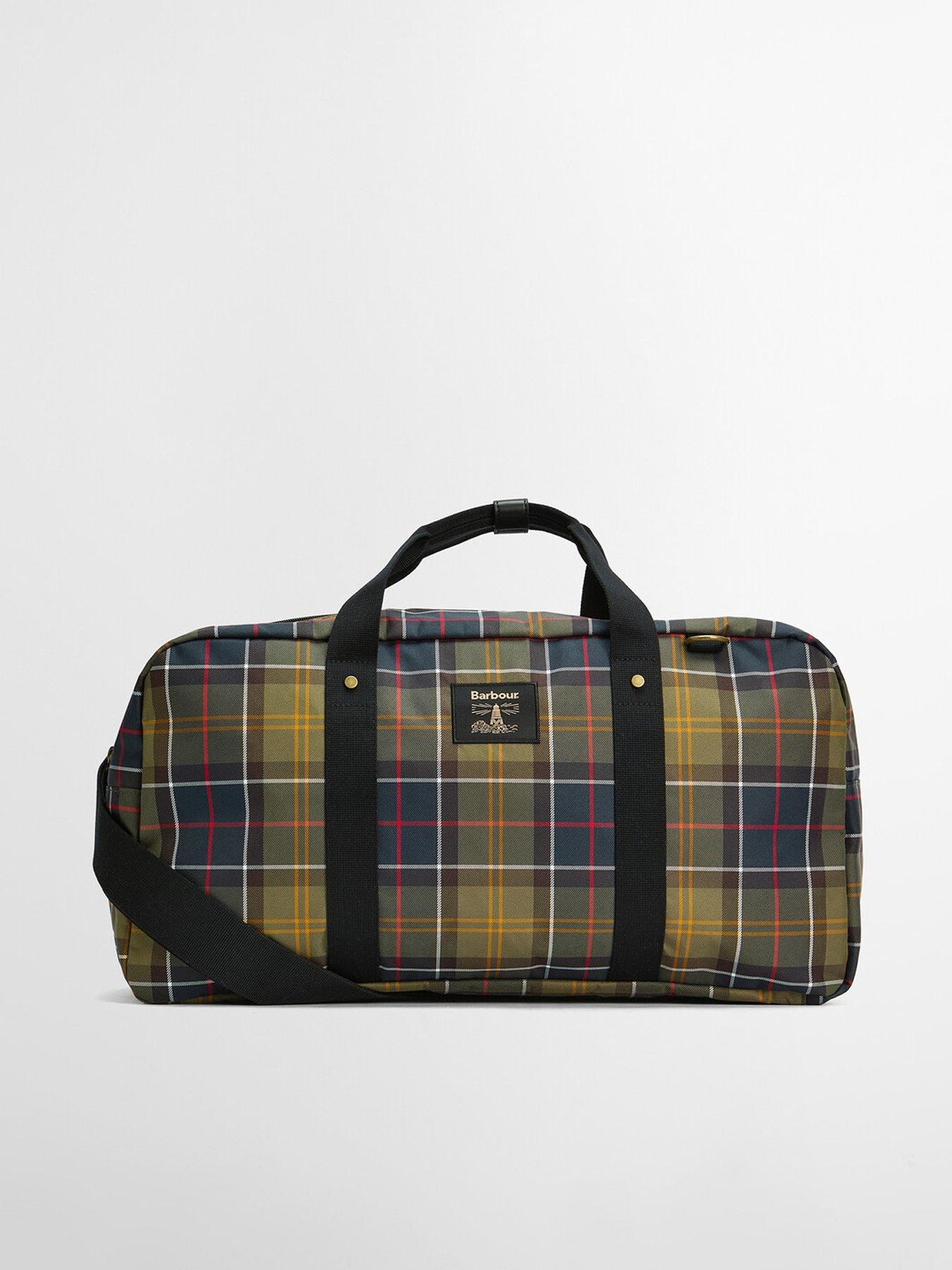 Image 1 of 6 of Barbour Torridon Tartan Holdall Bag - Green