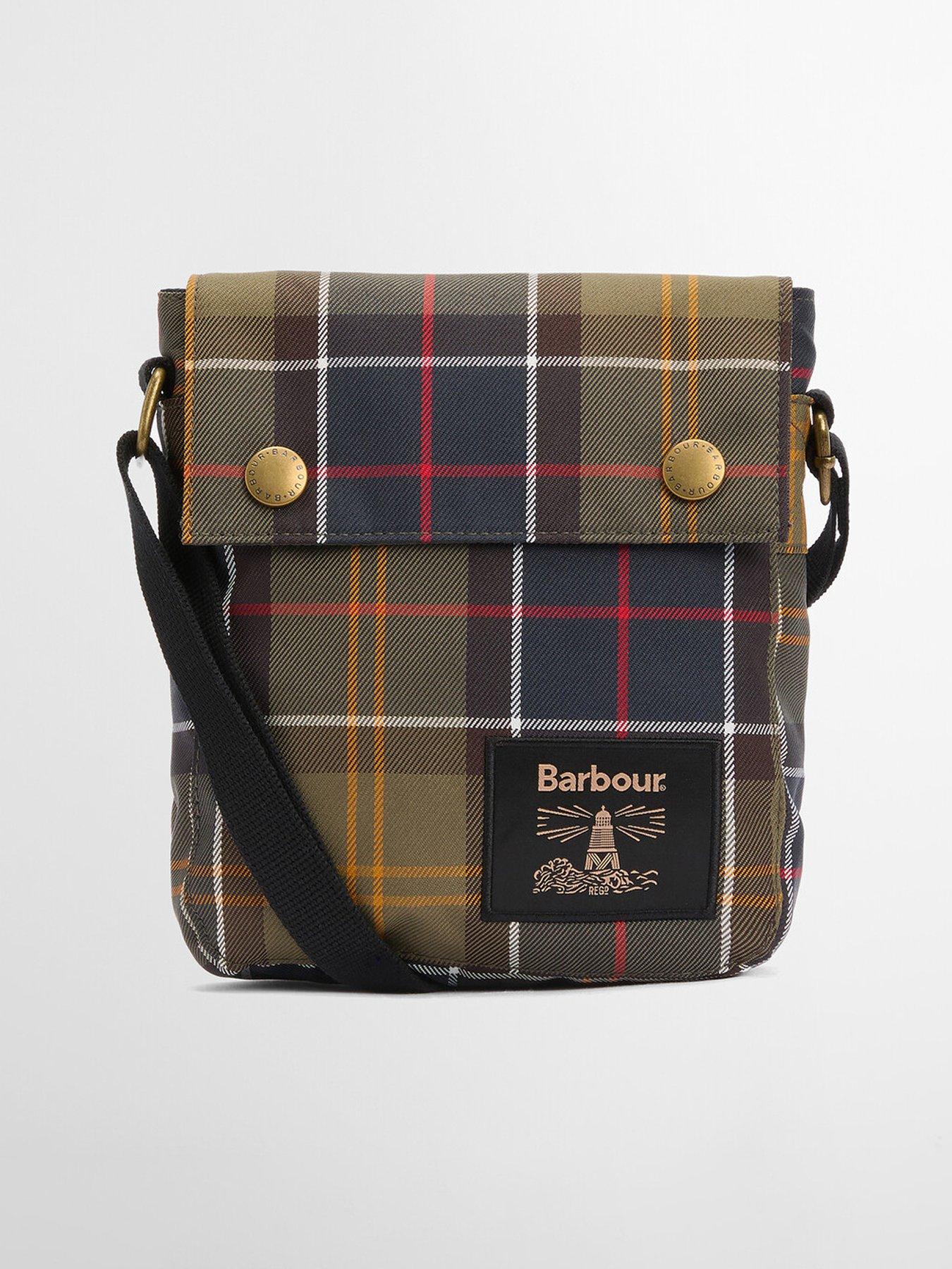 Image 1 of 6 of Barbour Torridon Tartan Flight Crossbody Bag - Green