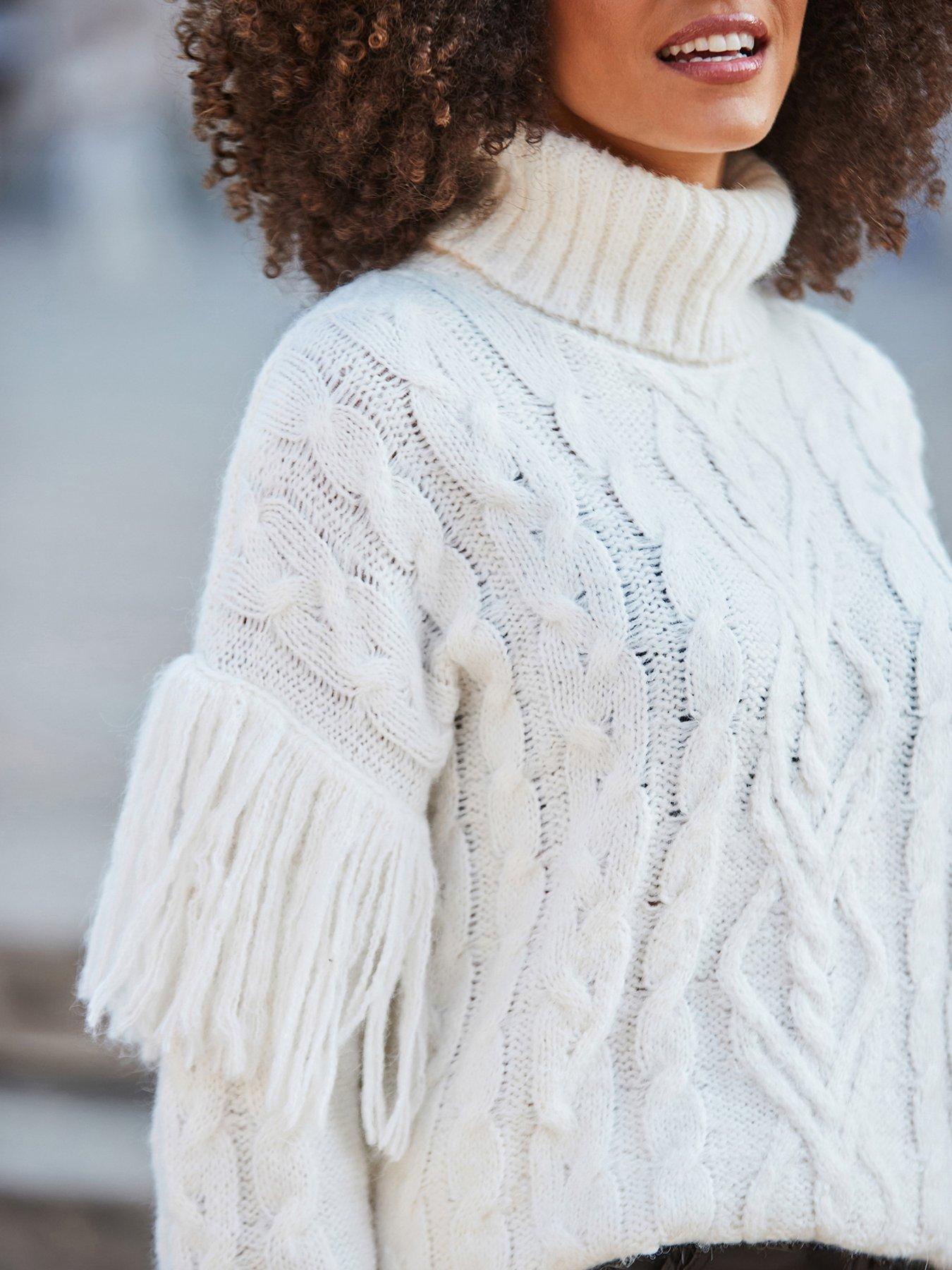 sosandar-fringe-detail-roll-neck-cable-jumper-creamdetail