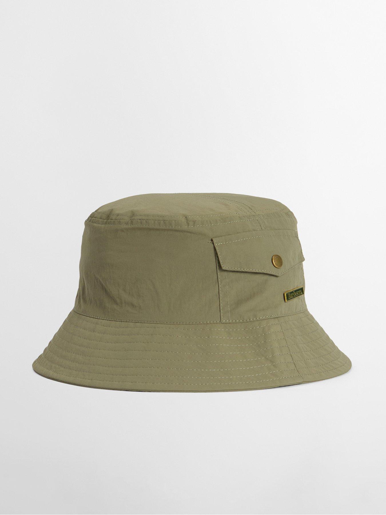 barbour-tracker-showerproof-bucket-hat-khaki-dark-greenback