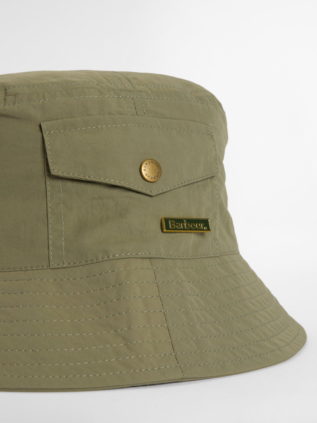 barbour-tracker-showerproof-bucket-hat-khaki-dark-greendetail