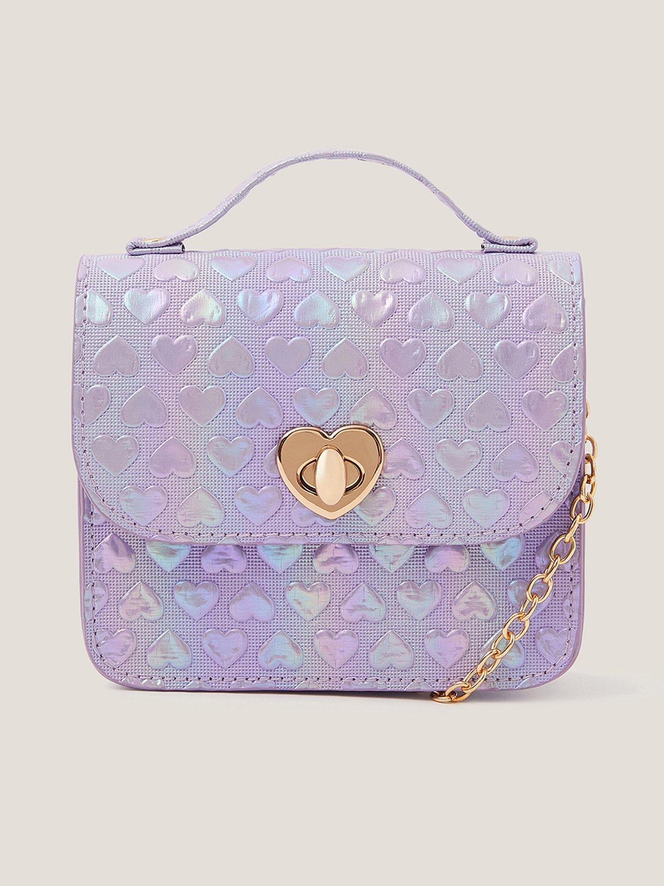 Monsoon Girls Rainbow Heart Satchel Bag - Multi