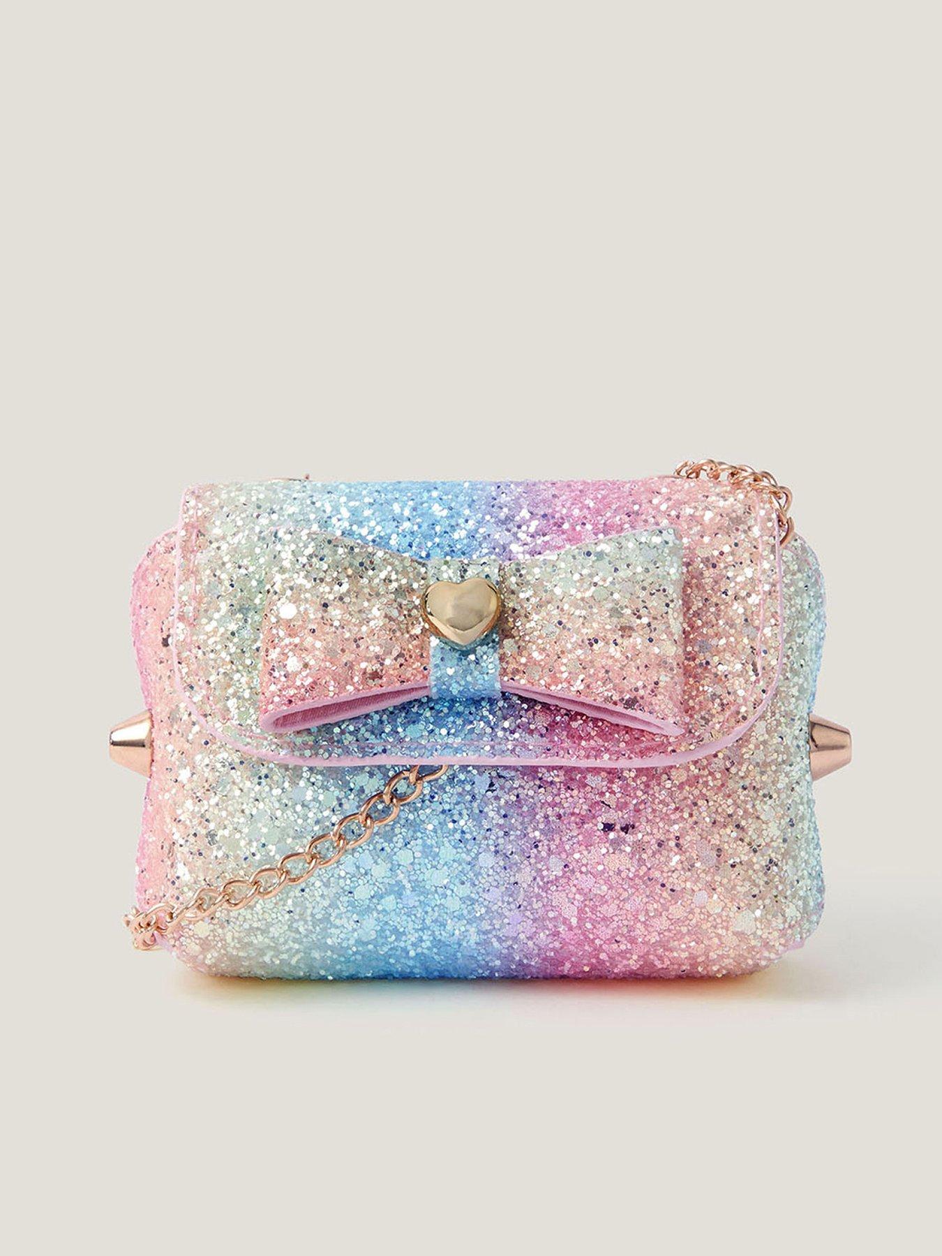 Image 1 of 4 of Monsoon Girls Rainbow Super Glitz Coin Purse Bag - Multi