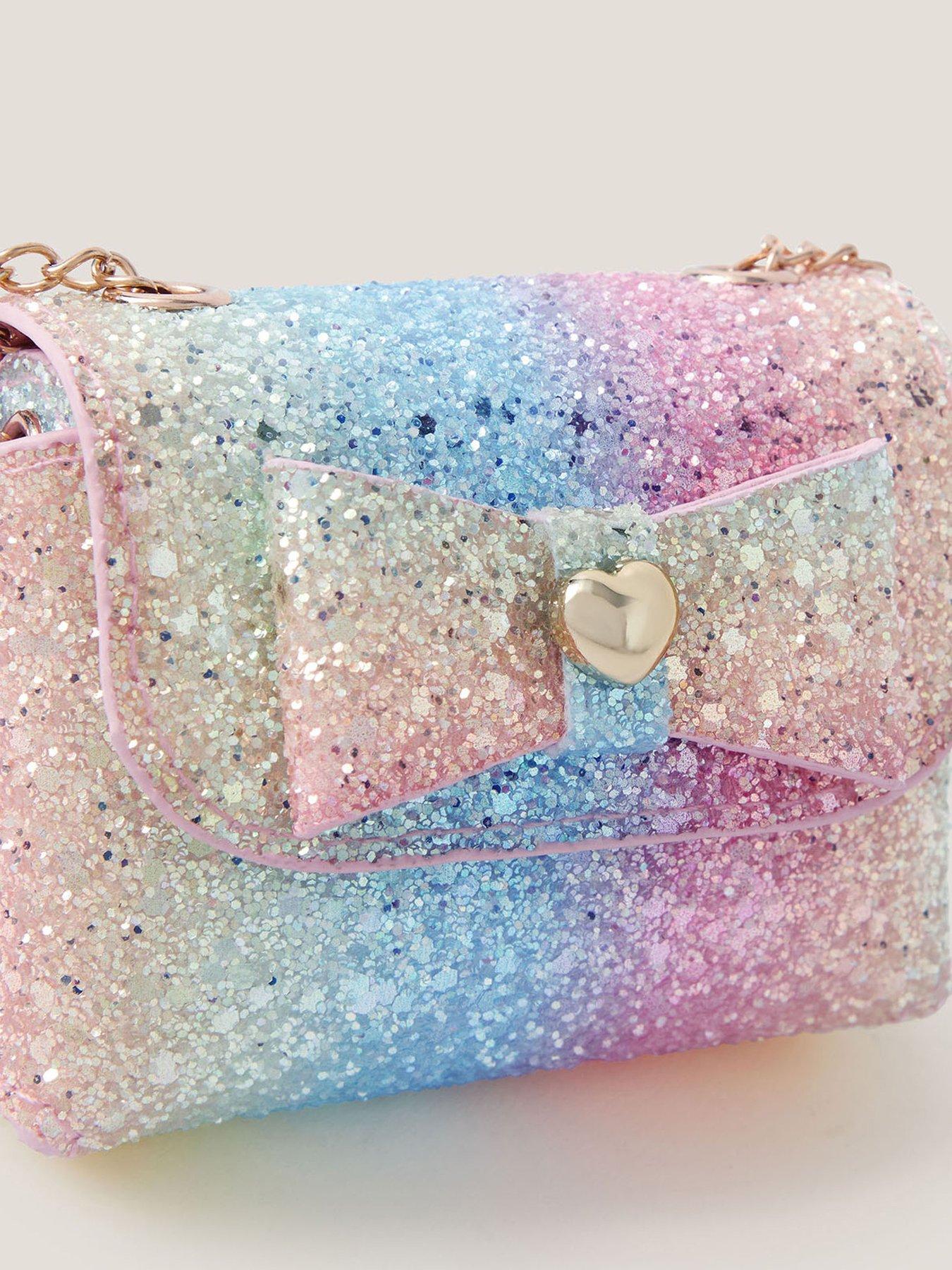 Image 2 of 4 of Monsoon Girls Rainbow Super Glitz Coin Purse Bag - Multi