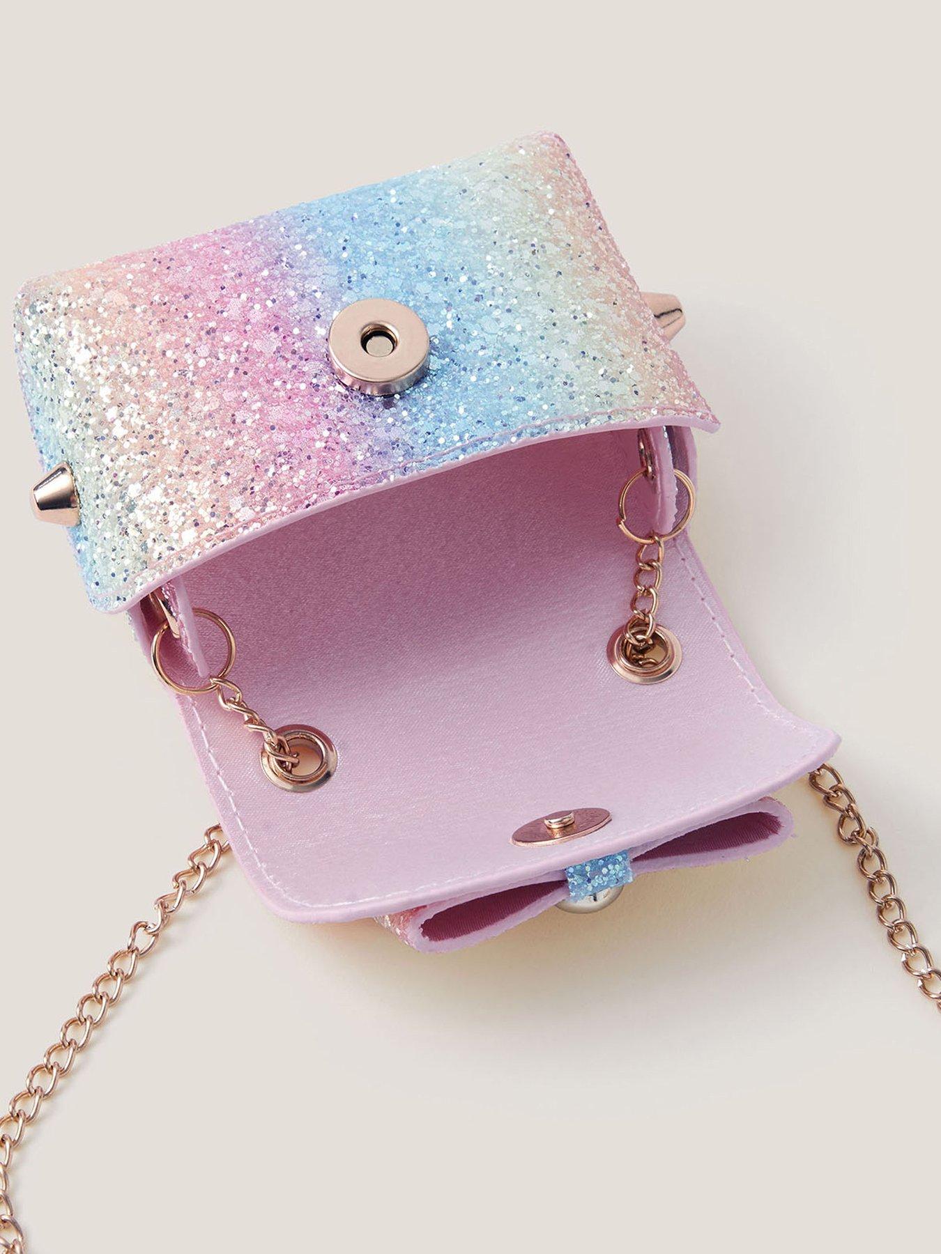 Image 3 of 4 of Monsoon Girls Rainbow Super Glitz Coin Purse Bag - Multi