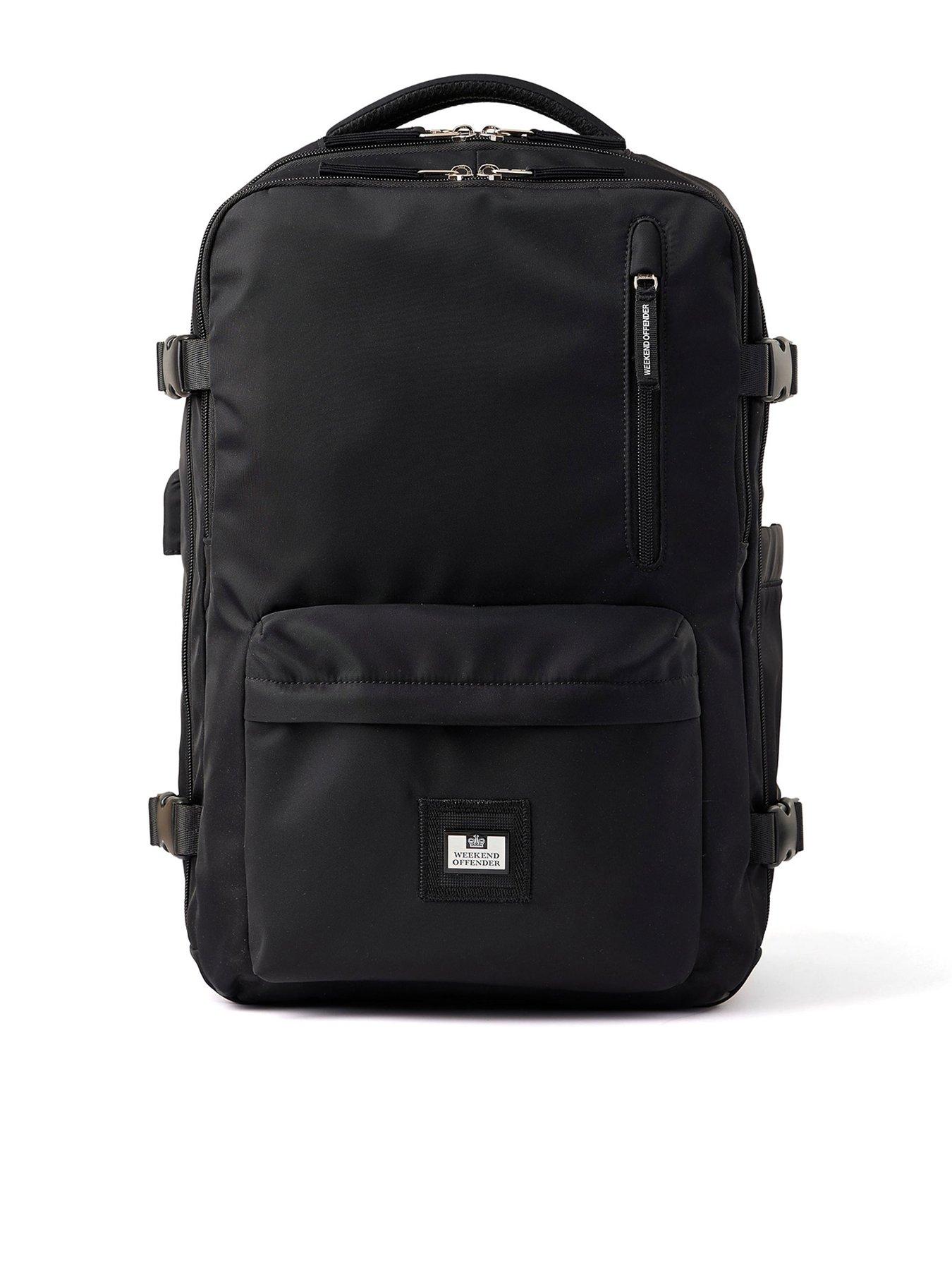 Image 1 of 7 of Weekend Offender Weekend Offender Overnighter Multi Pocket Backpack - Black