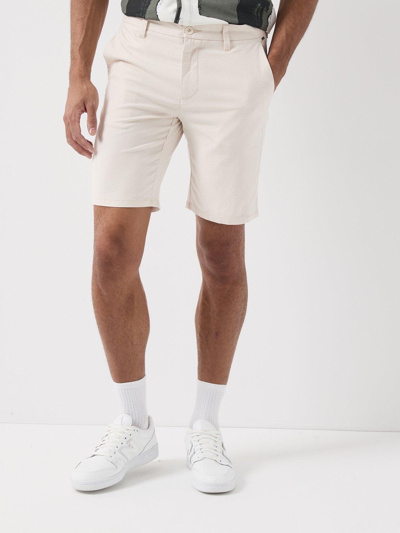 Image 1 of 5 of ONLY & SONS Mark Linen Blend Shorts - Silver Lining