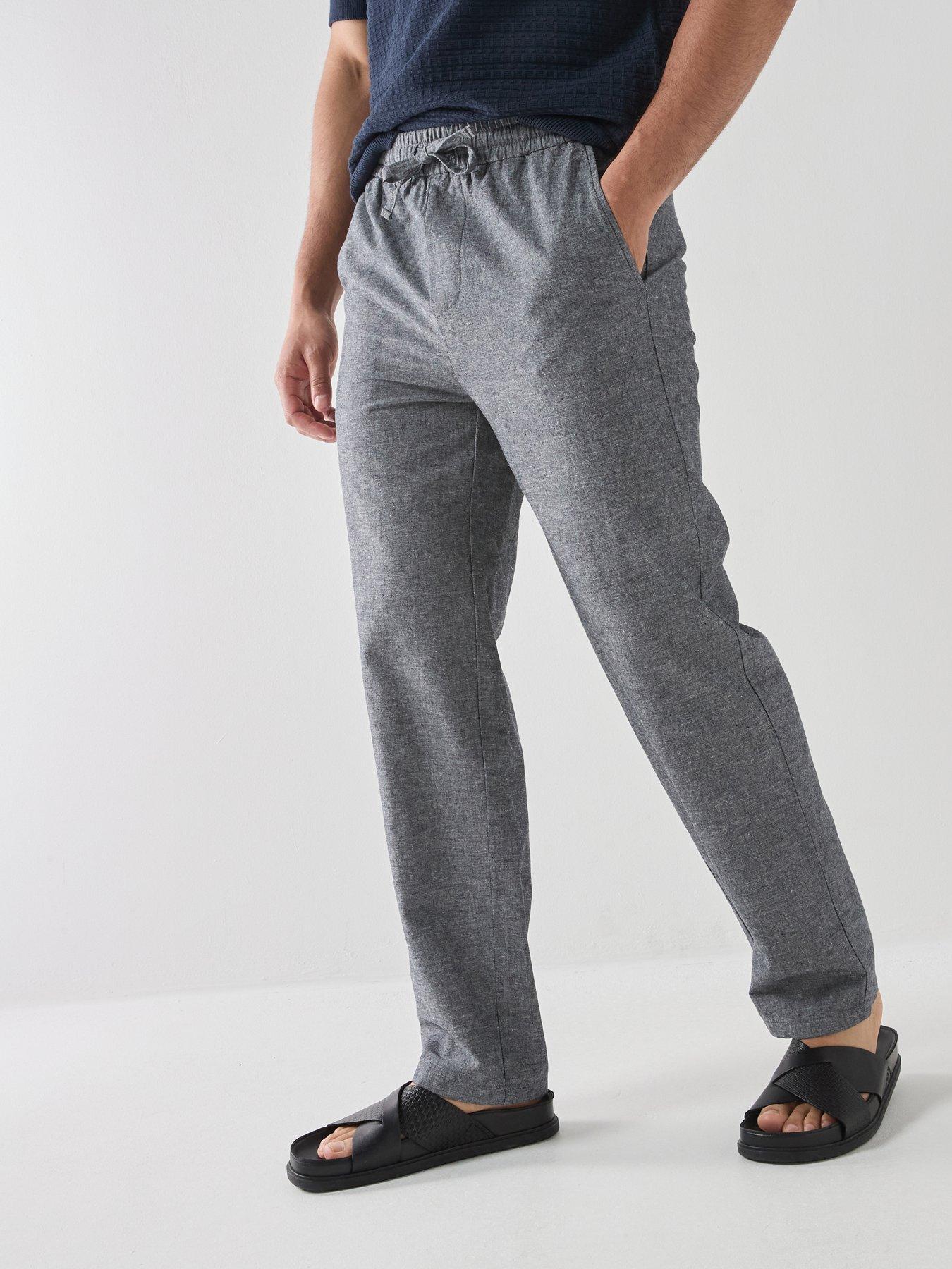 ONLY & SONS Only  &  Sons Sinus Loose Fit Linen Blend Trousers