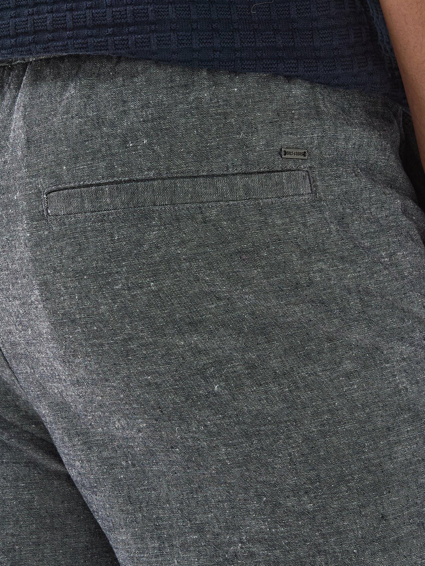 only-sons-sinus-loose-fit-linen-blend-trousers-navydetail