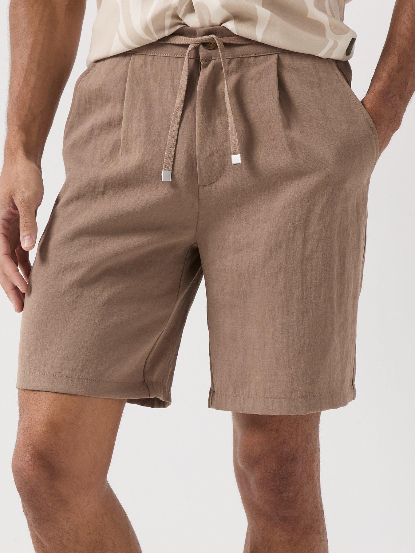 Image 4 of 6 of ONLY & SONS Wake Loose Shorts - Brown