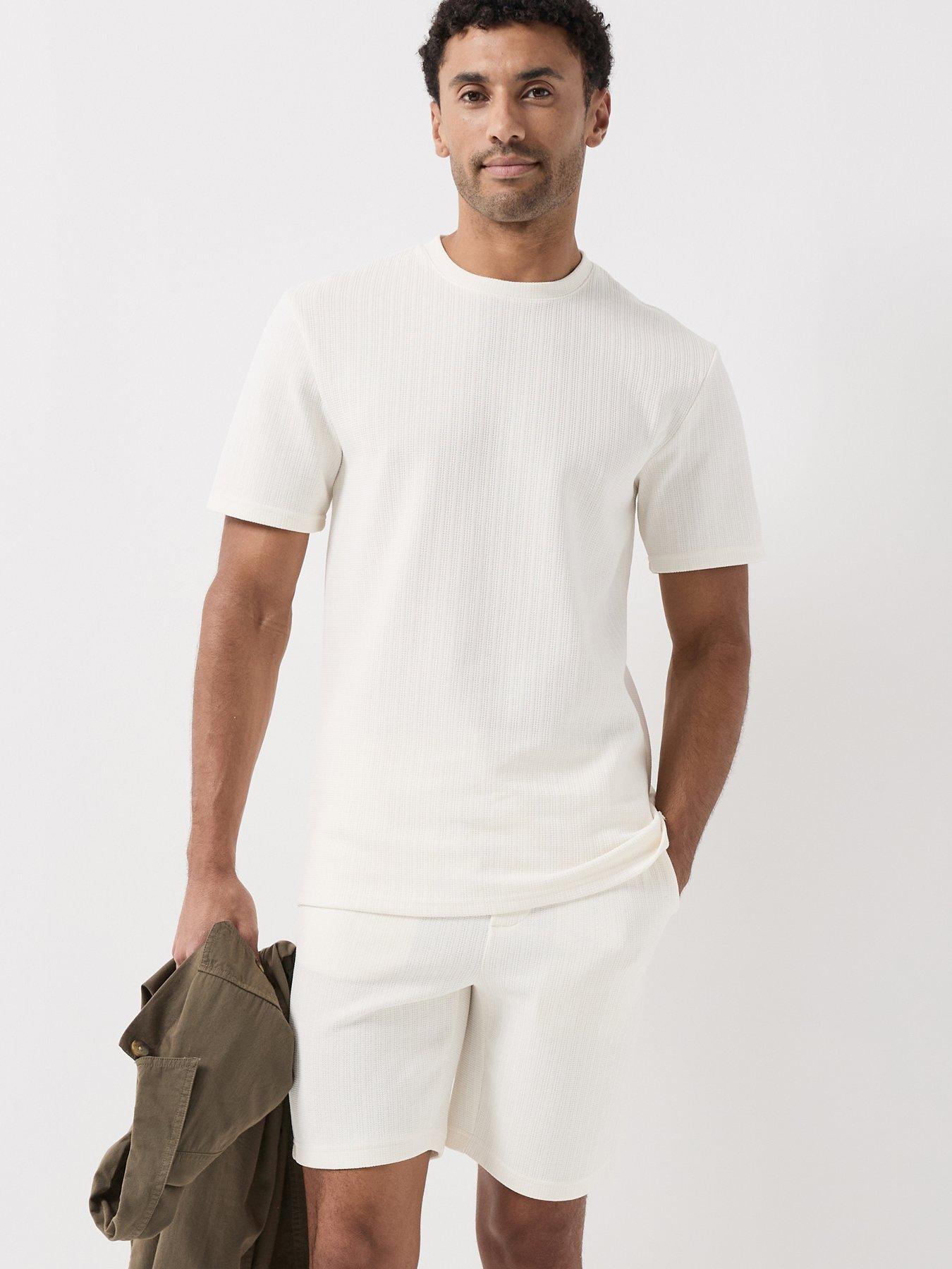 ONLY & SONS Trey Life Short Sleeve T-Shirt - Cream