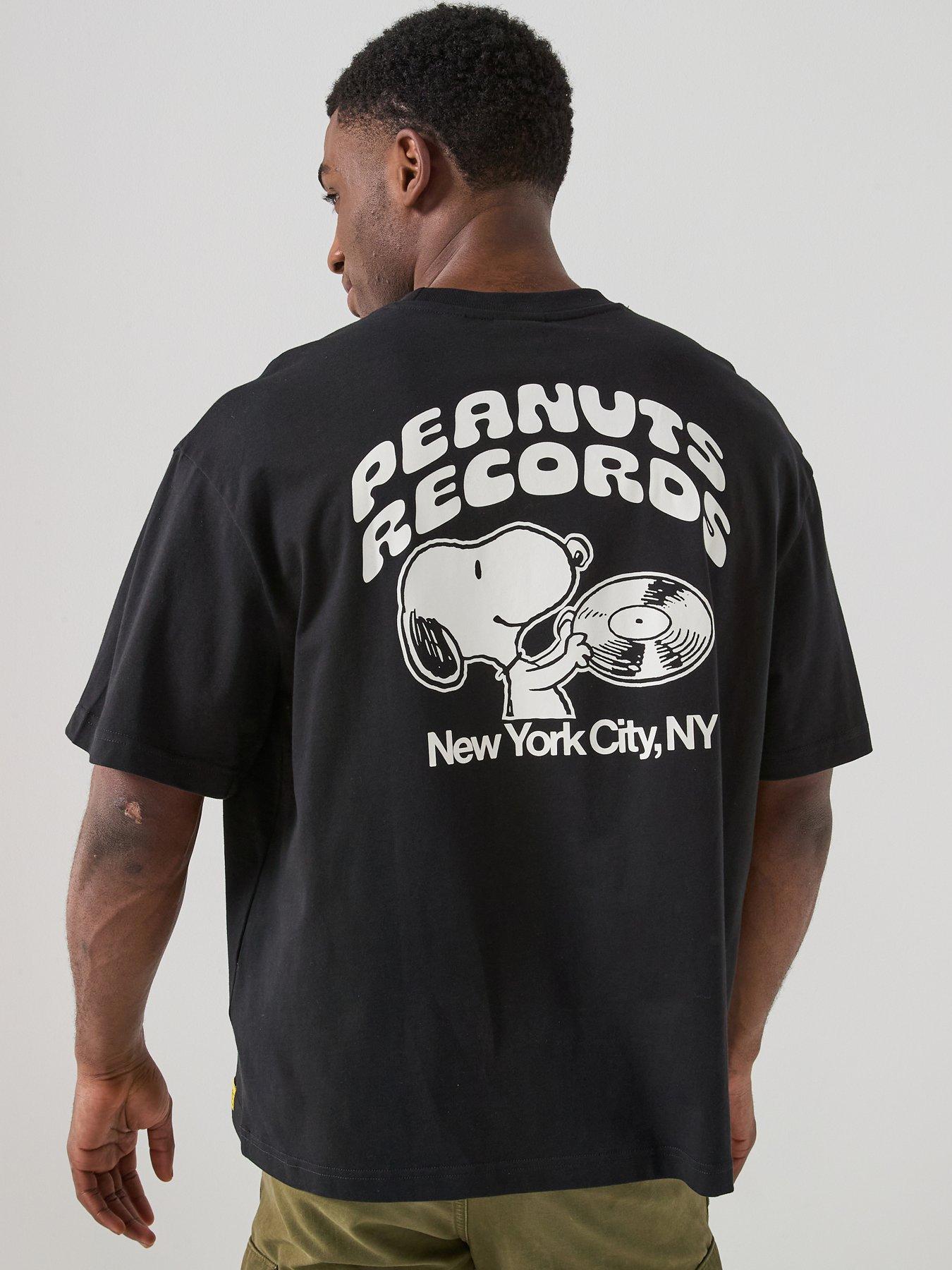 only-sons-peanuts-back-graphic-t-shirt-blackfront