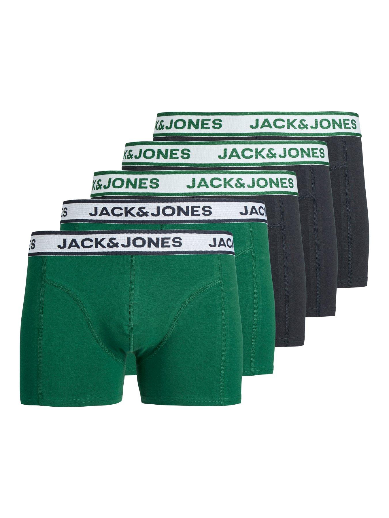 jack-jones-plus-nolan-solid-trunks-5-pack-greenblack