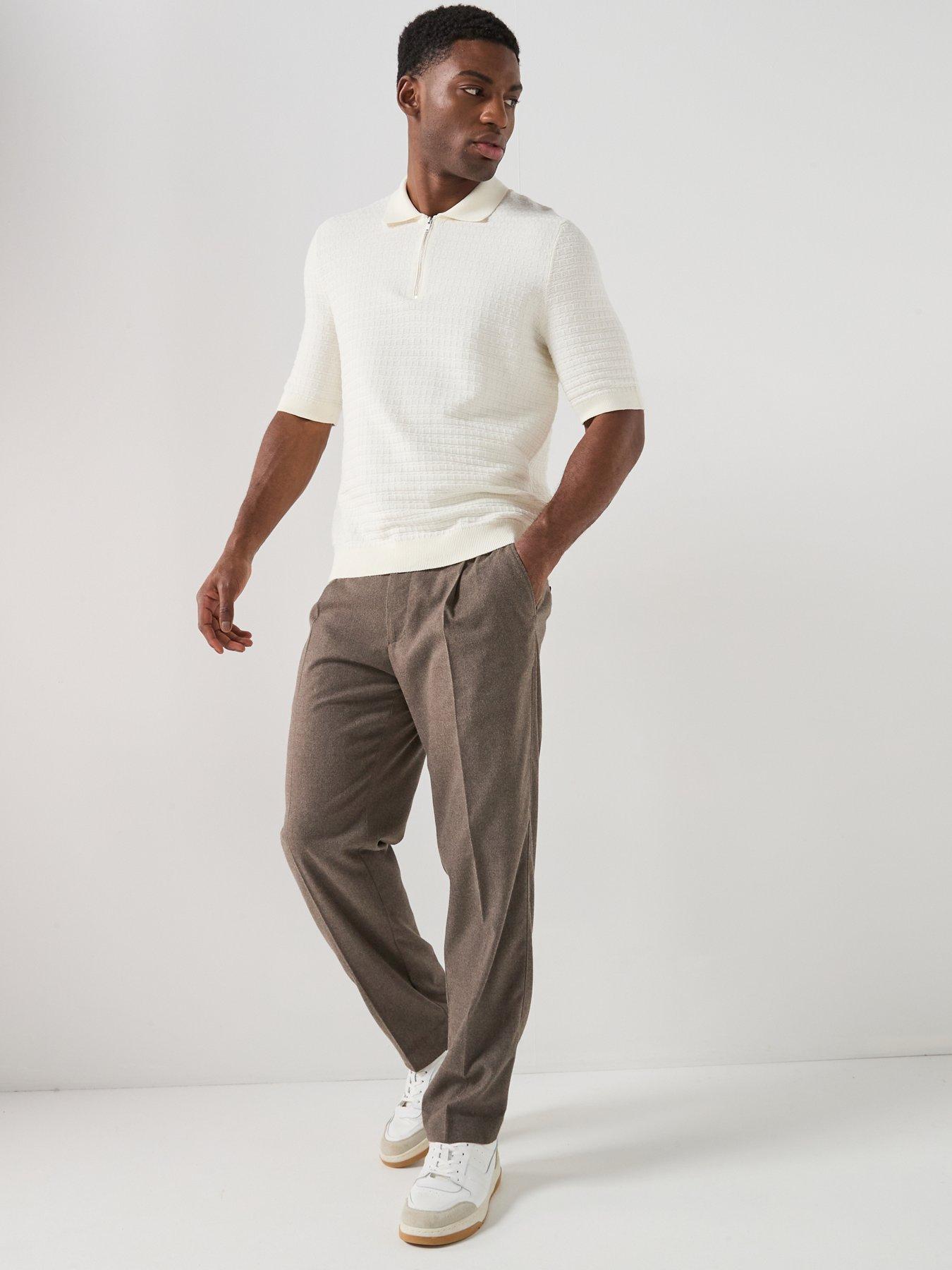 only-sons-menu-short-sleeve-structured-knitted-polo-shirt-creamback