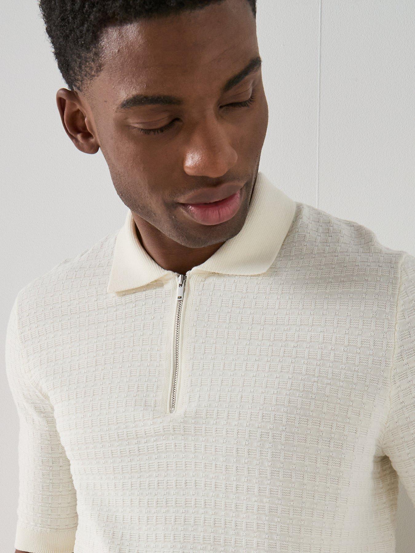 only-sons-menu-short-sleeve-structured-knitted-polo-shirt-creamoutfit
