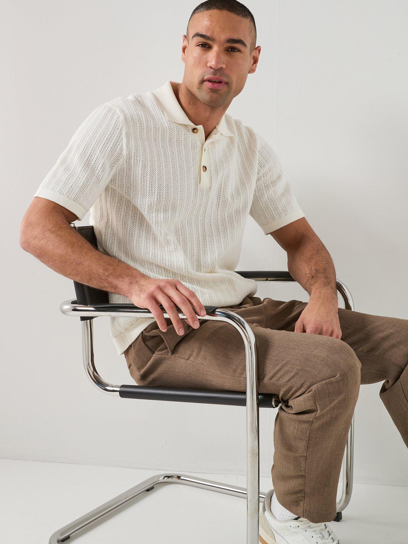 only-sons-moon-short-sleeve-knitted-polo-shirt-off-whiteoutfit