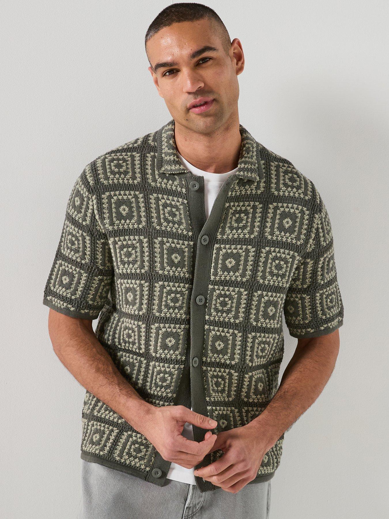 only-sons-bart-relaxed-fit-knitted-short-sleeve-shirt-greyfront