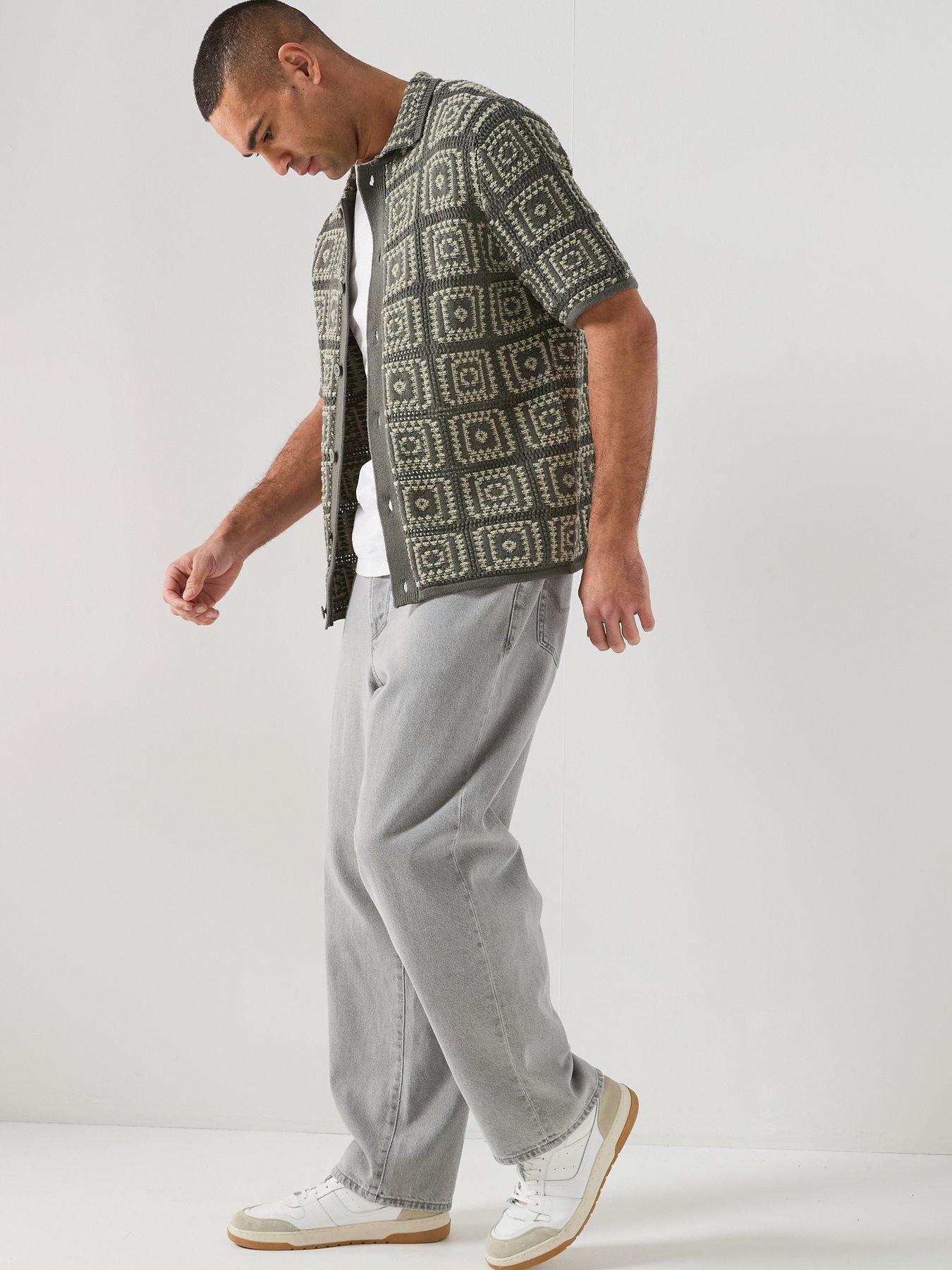 only-sons-bart-relaxed-fit-knitted-short-sleeve-shirt-greydetail
