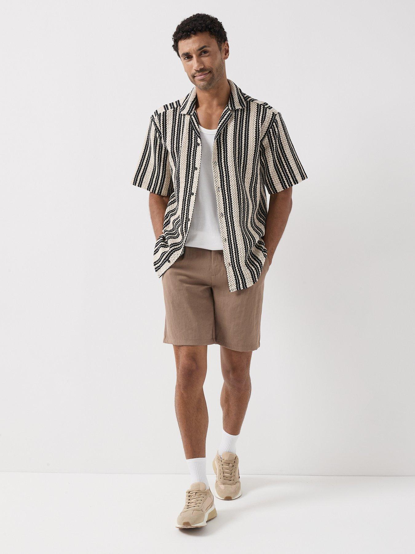 Image 3 of 6 of ONLY & SONS Dani Crochet Short Sleeve Shirt - Cloud Dancer