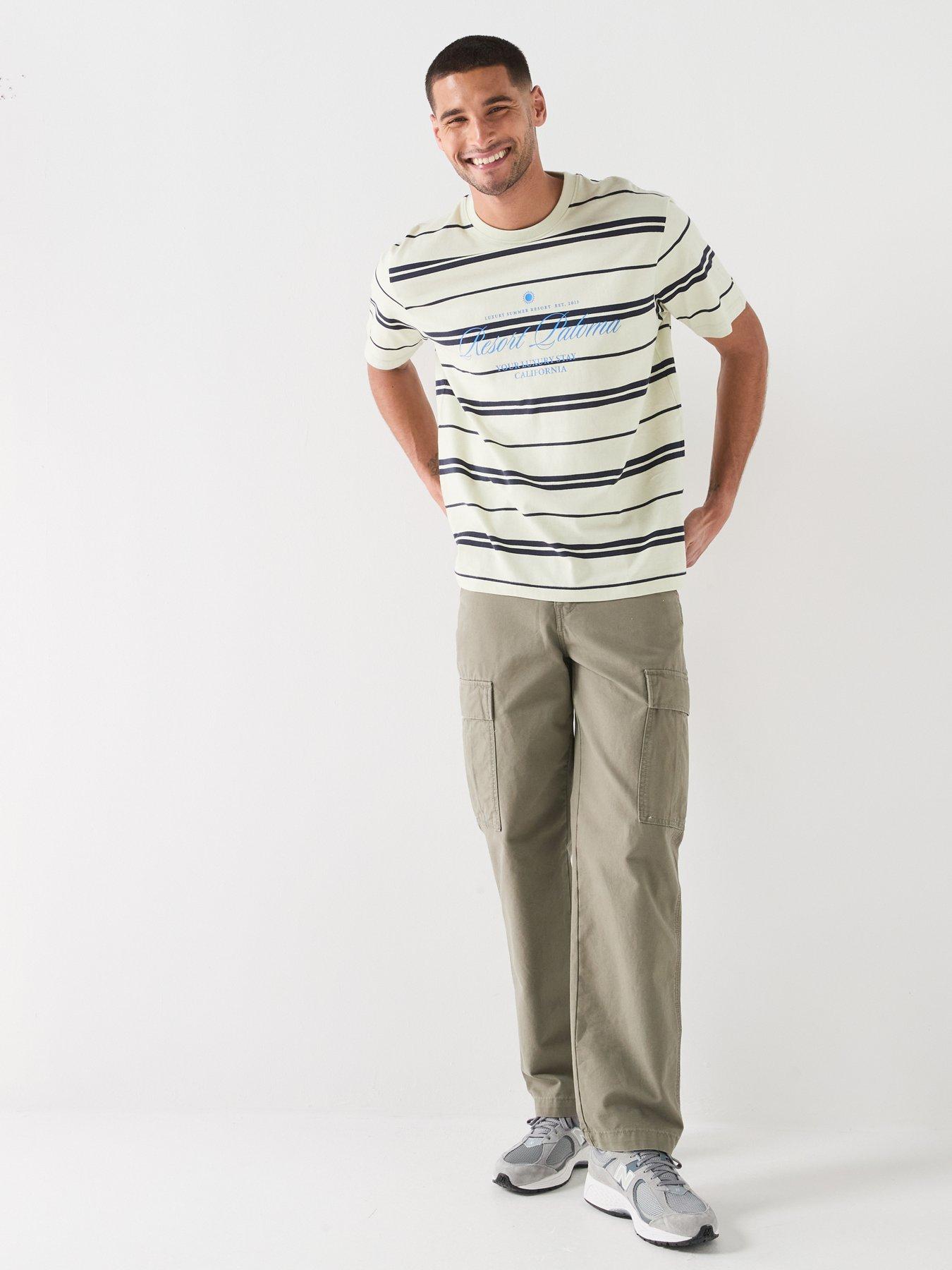 Image 3 of 6 of ONLY & SONS Stripe Graphic Short Sleeve T-Shirt - Multi