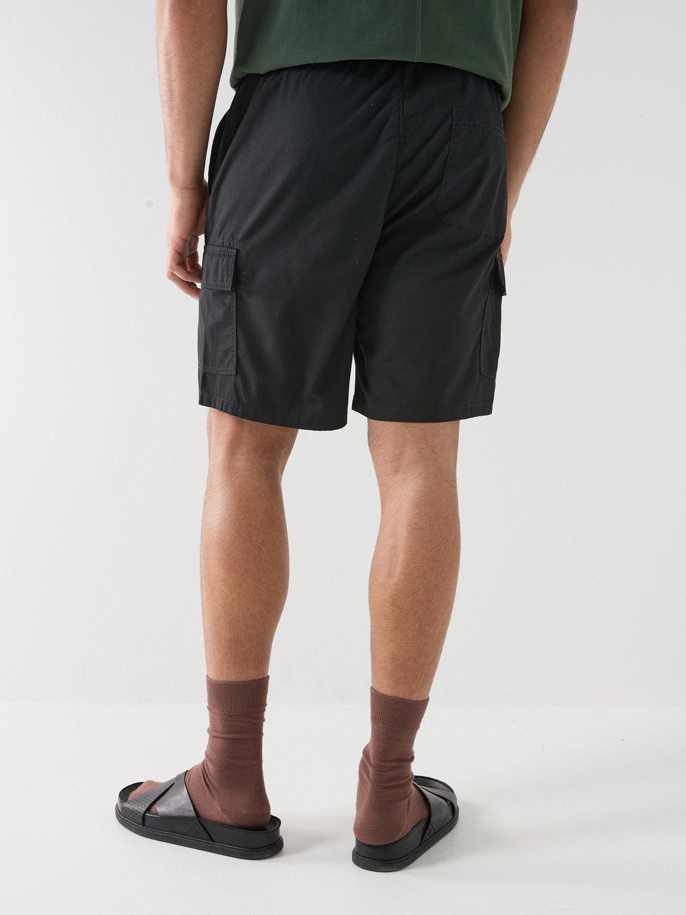 only-sons-kal-cargo-shorts-blackstillFront