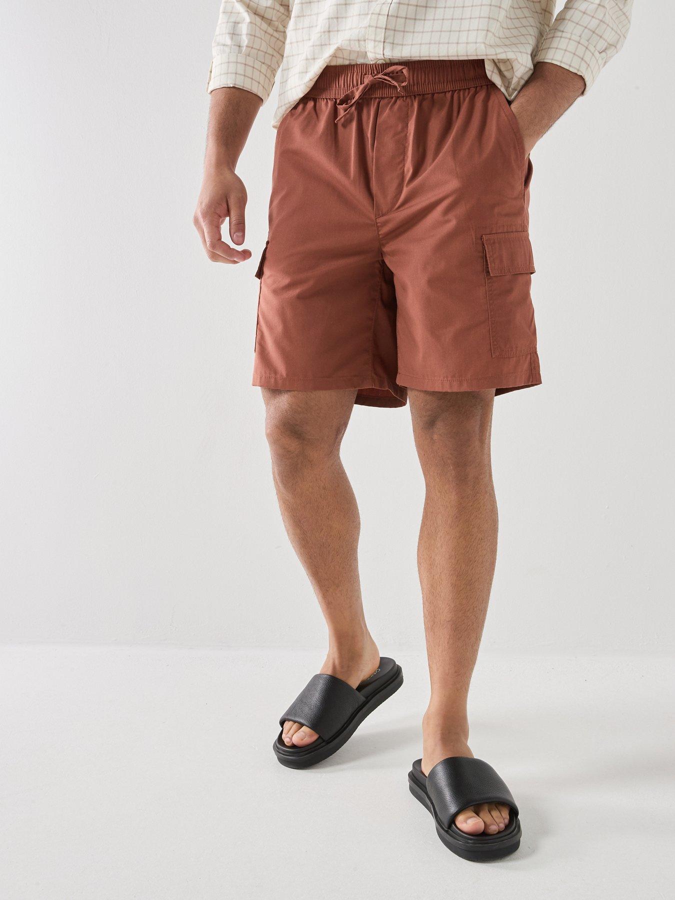 Image 1 of 5 of ONLY & SONS Kal Cargo Shorts - Brown