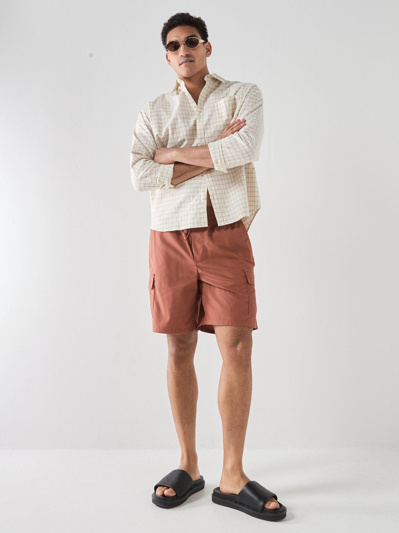 Image 3 of 5 of ONLY & SONS Kal Cargo Shorts - Brown
