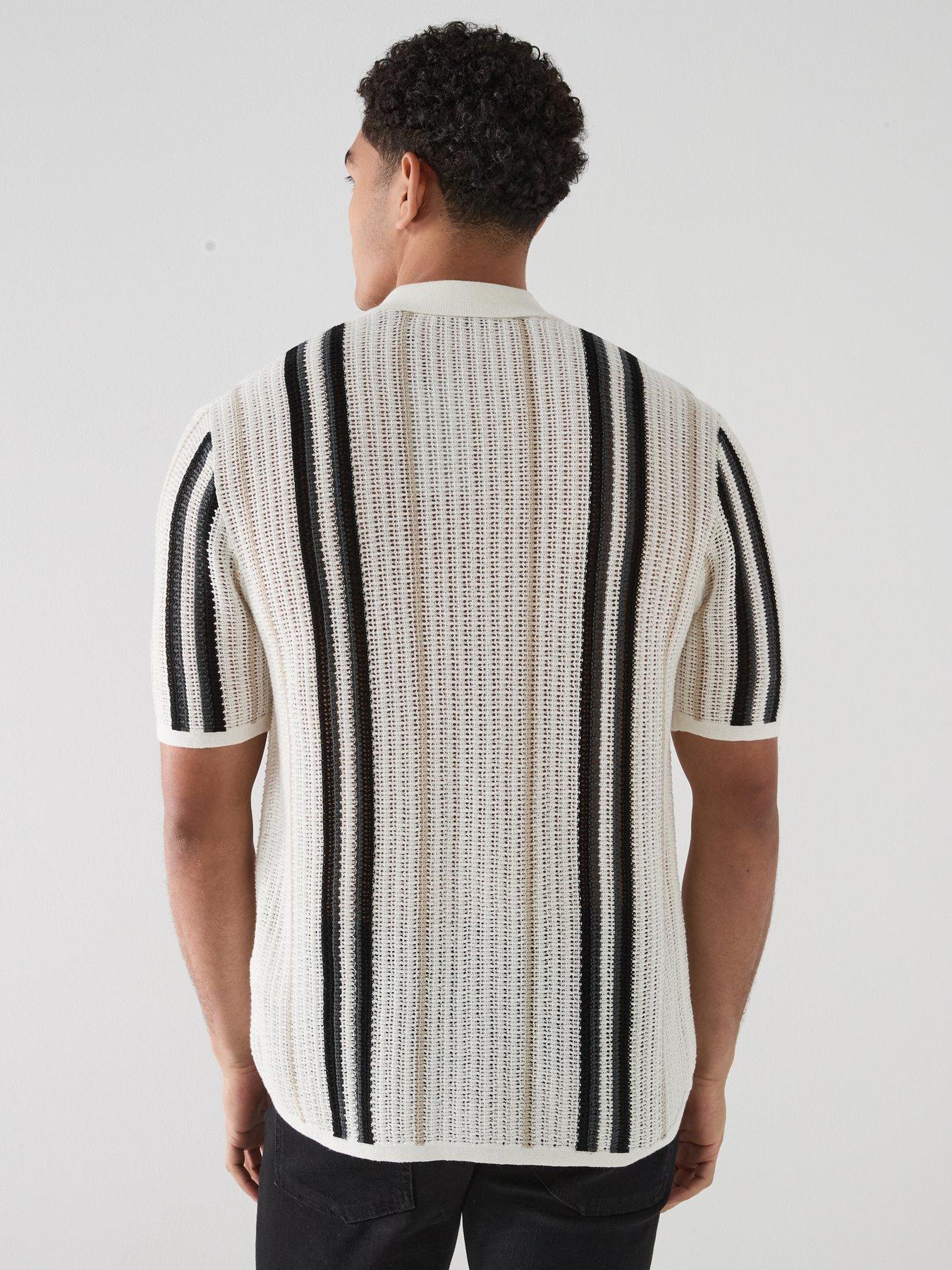 Image 2 of 5 of ONLY & SONS Leon Reg Short Sleeve Shirt Knit - Cream