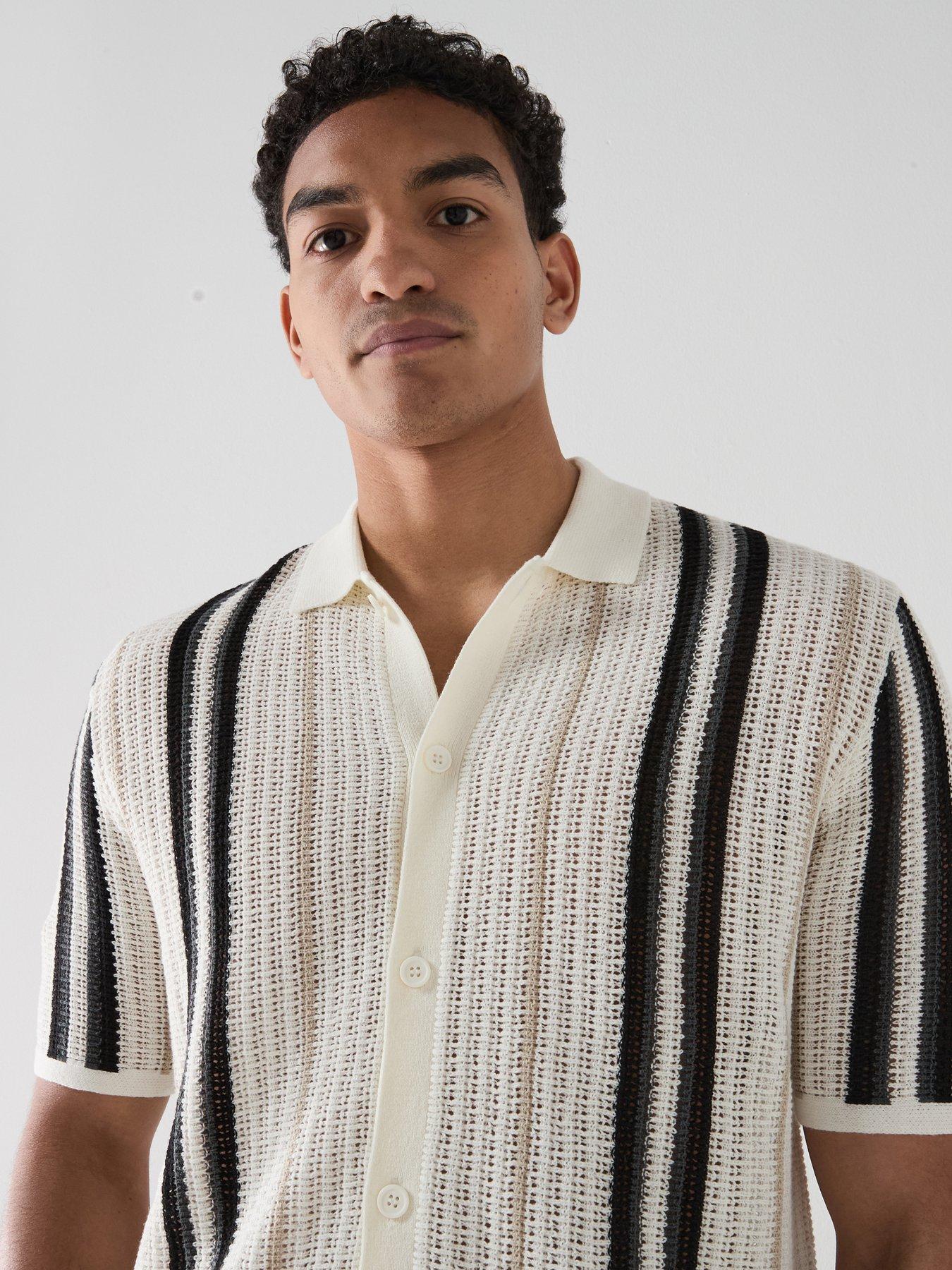 Image 4 of 5 of ONLY & SONS Leon Reg Short Sleeve Shirt Knit - Cream