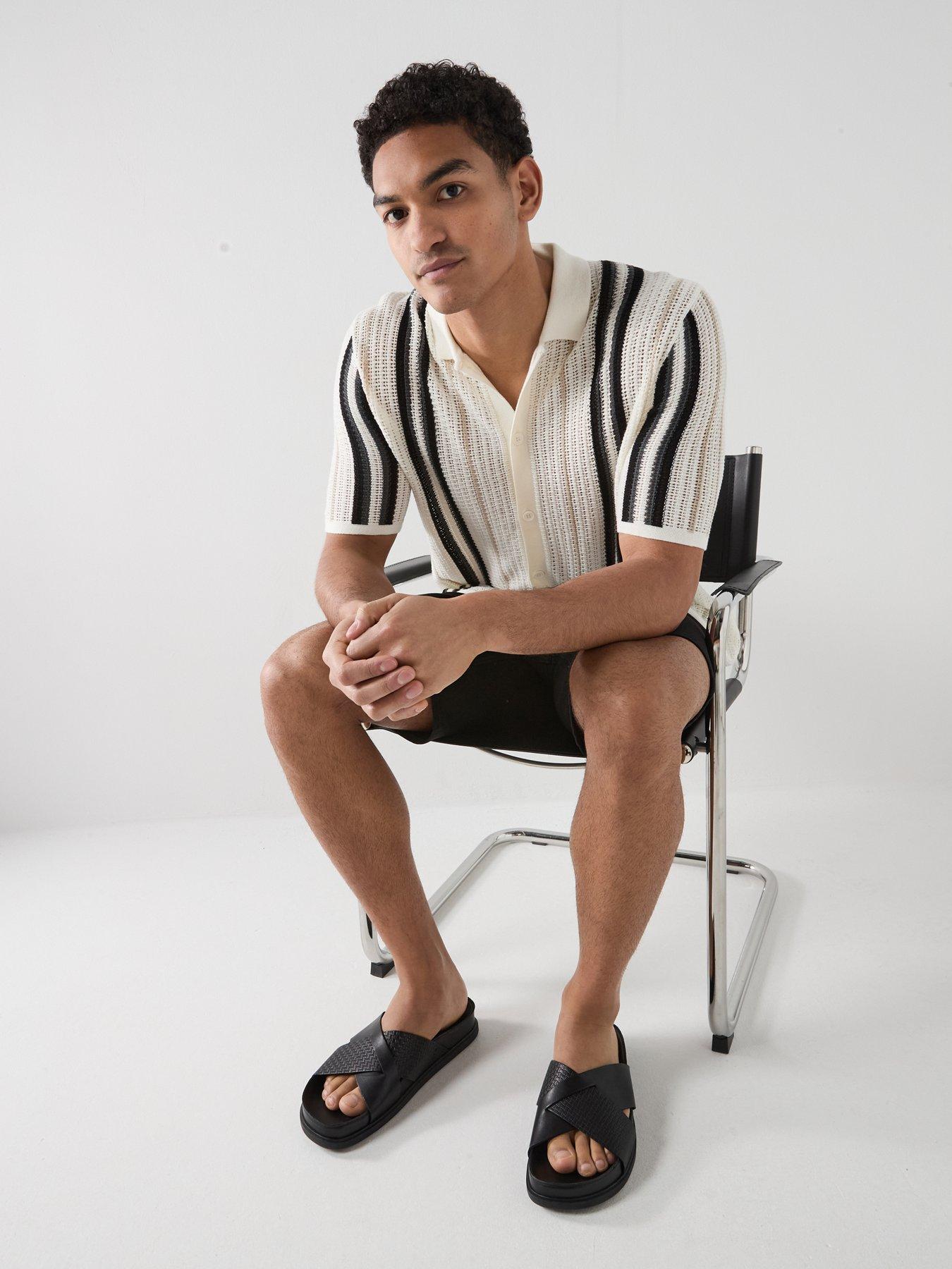 Image 5 of 5 of ONLY & SONS Leon Reg Short Sleeve Shirt Knit - Cream