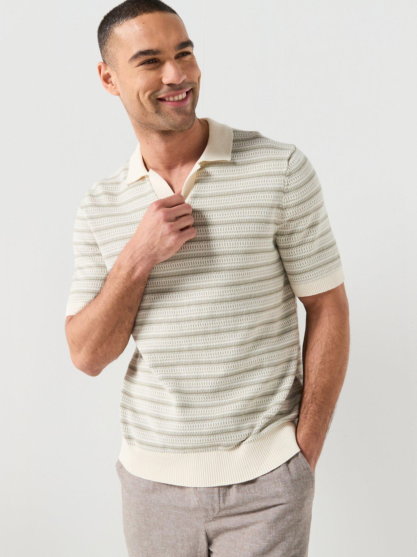 ONLY & SONS Only  &  Sons Tilo Open Collar Knitted Polo Shirt
